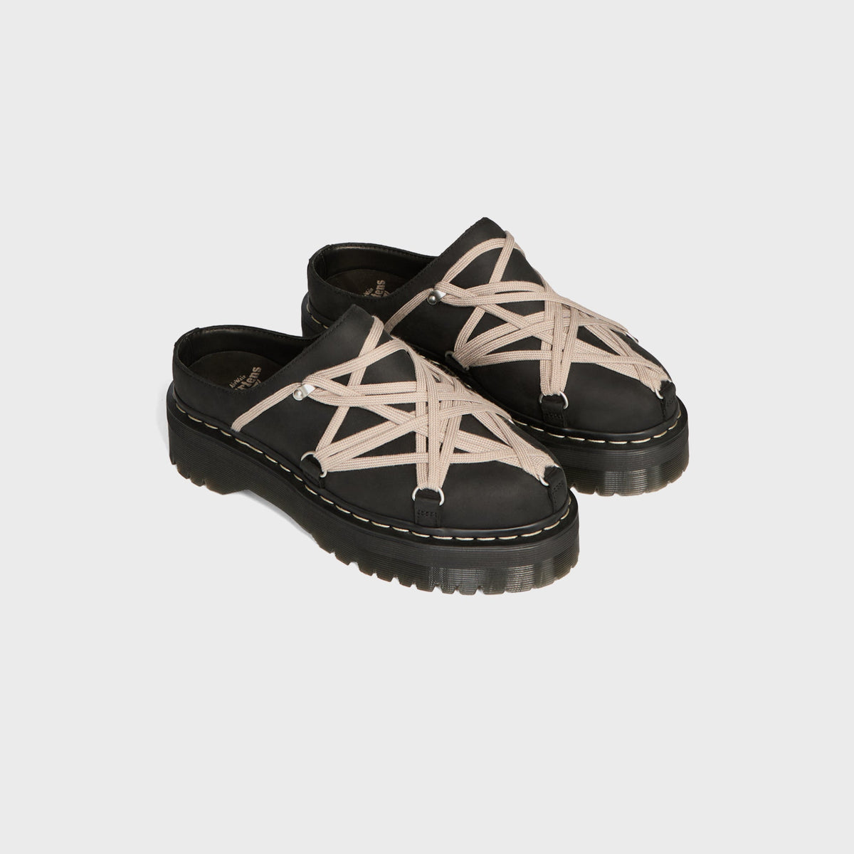 Dr. Martens x Rick Owens WMNS Quad Sole Megalace Mules - Black