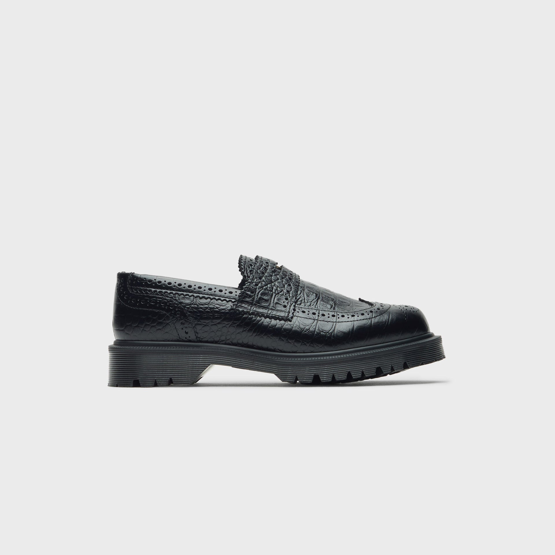 Dr. Martens Penton Brogue Emboss Leather Loafers - Black