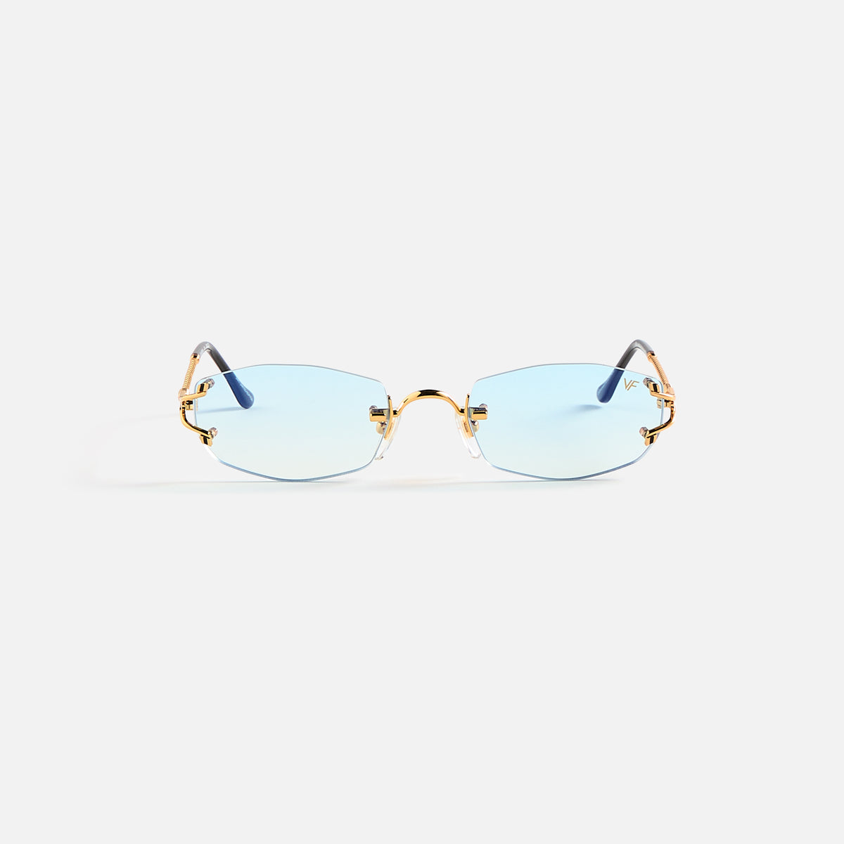 Vintage Frames Aspen Drill Mount 24KT Gold - Blue