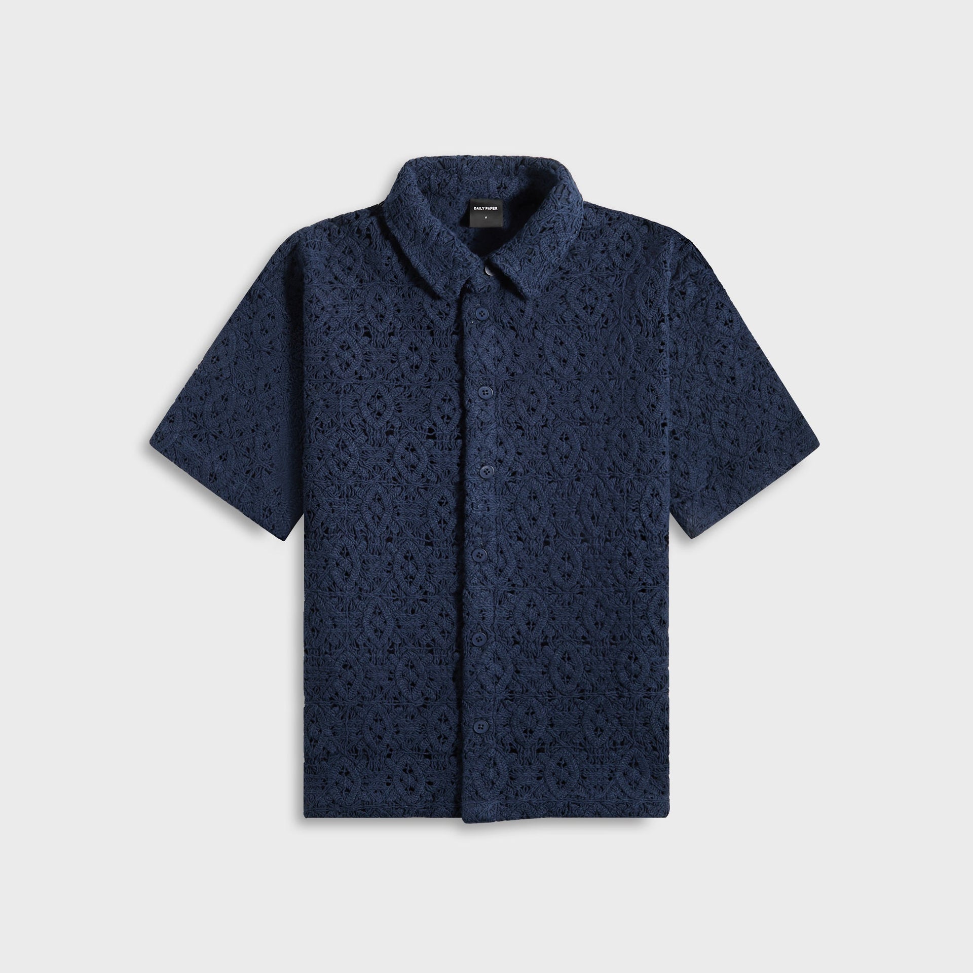 Daily Paper Lace Shield Shirt in Martime Blue