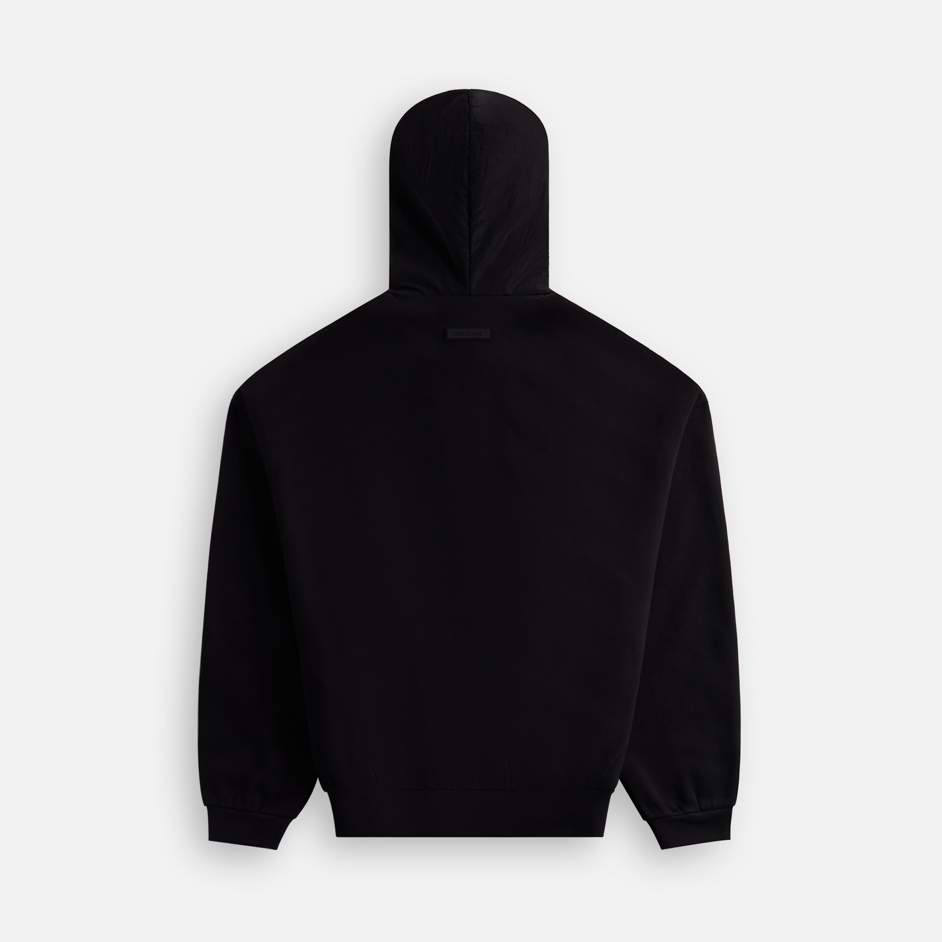 Essentials Nylon Fleece Hoodie - Jet Black