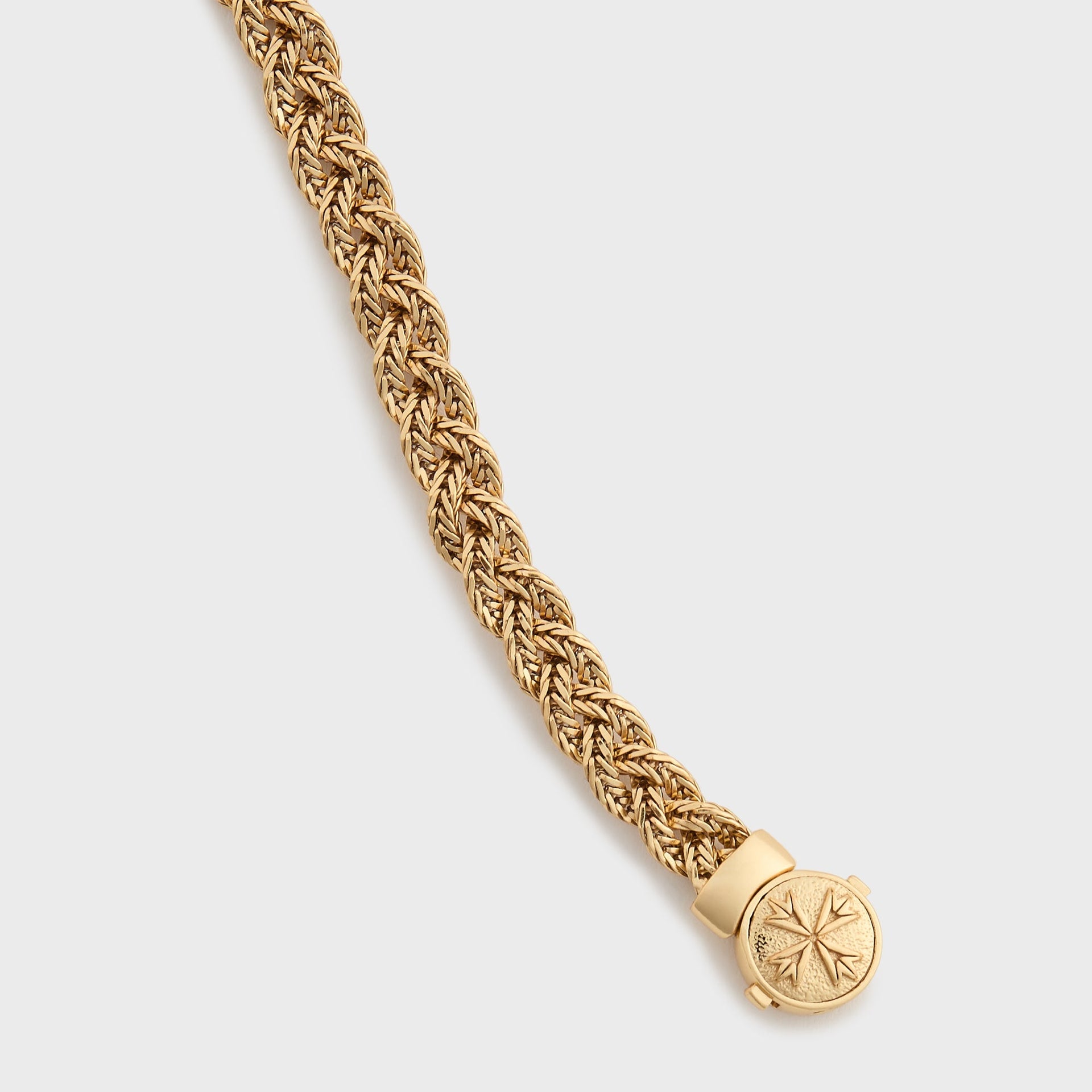 Emanuele Bicocchi Gold Diamond-Cut Braided Bracelet Small - Gold