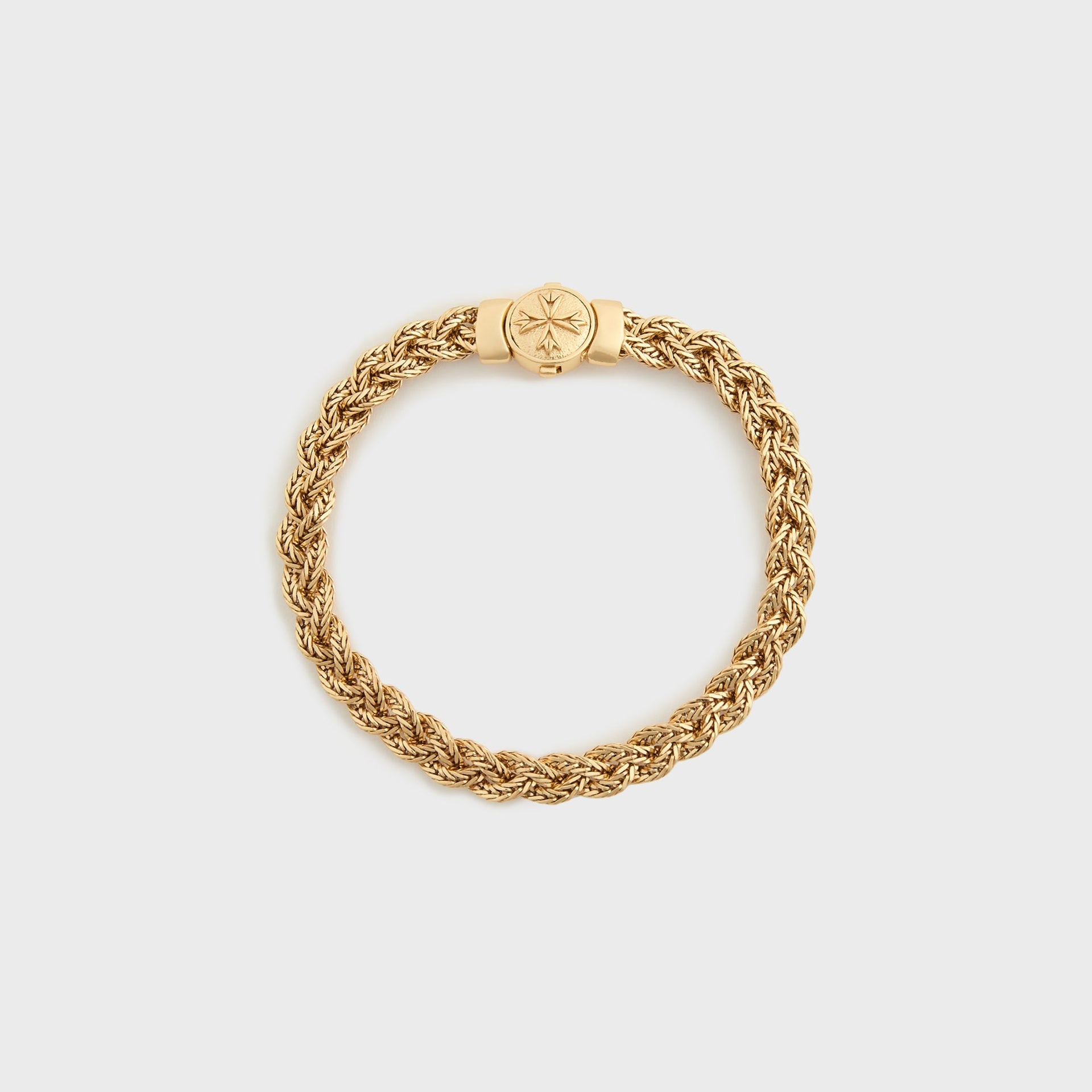 Emanuele Bicocchi Gold Diamond-Cut Braided Bracelet Small - Gold