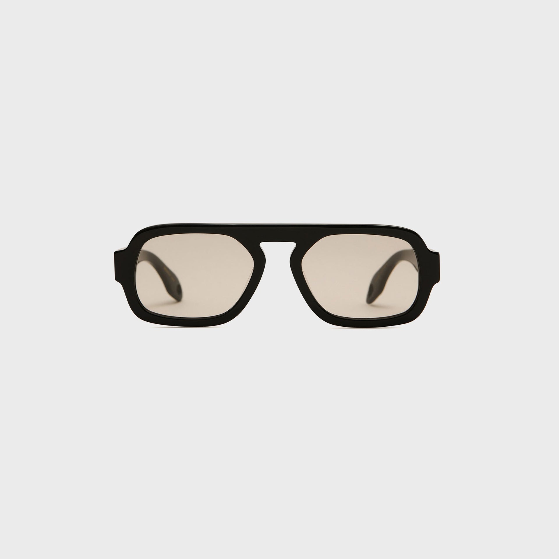 Elisa Johnson Jane Mini Sunglasses - Gloss Black / Light Brown Lens