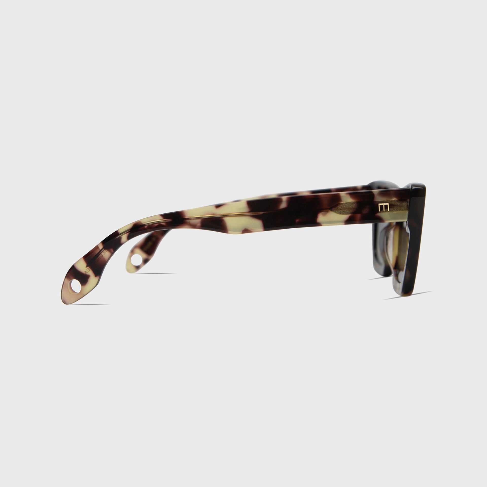 Elisa Johnson Lori leopard tortoise cat-eye sunglasses, side profile view