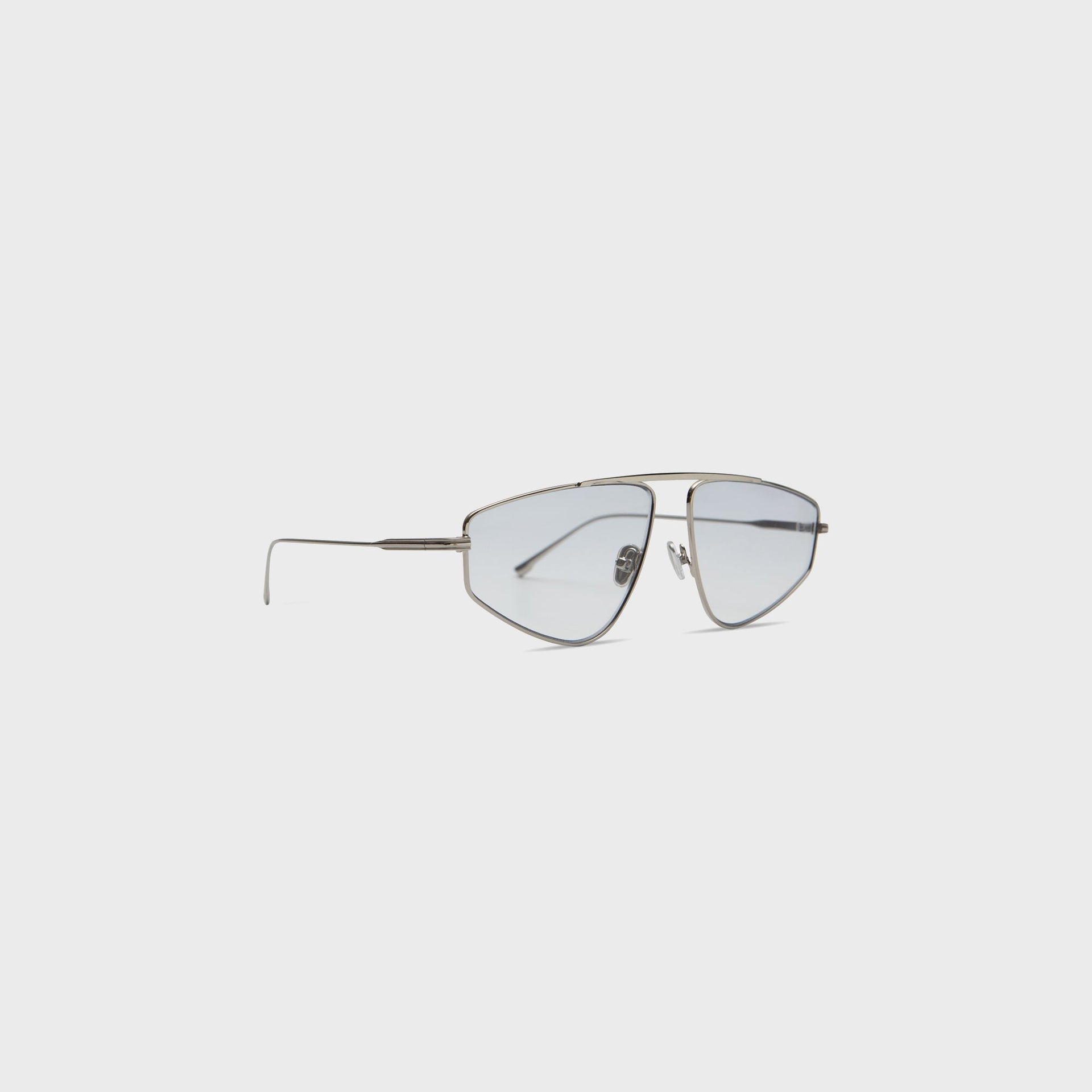 Elisa Johnson Riley Sunglasses - Silver Metal / Purple Lens