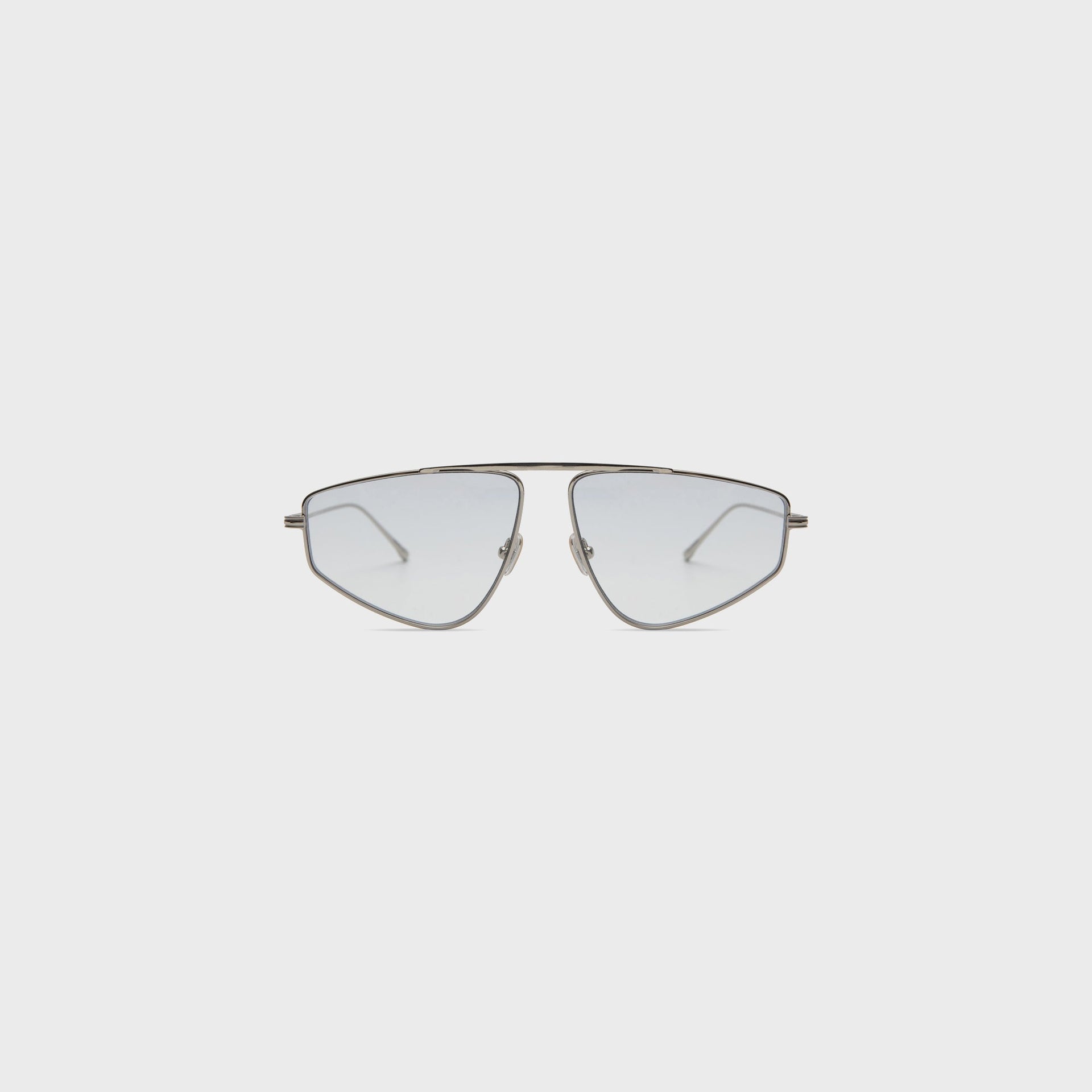 Elisa Johnson Riley Sunglasses - Silver Metal / Purple Lens