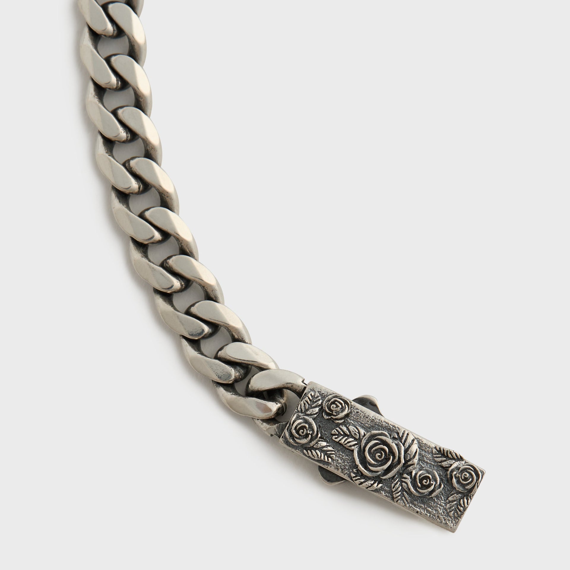 Emanuele Bicocchi Chain Bracelet With Roses Box Clasp - Silver