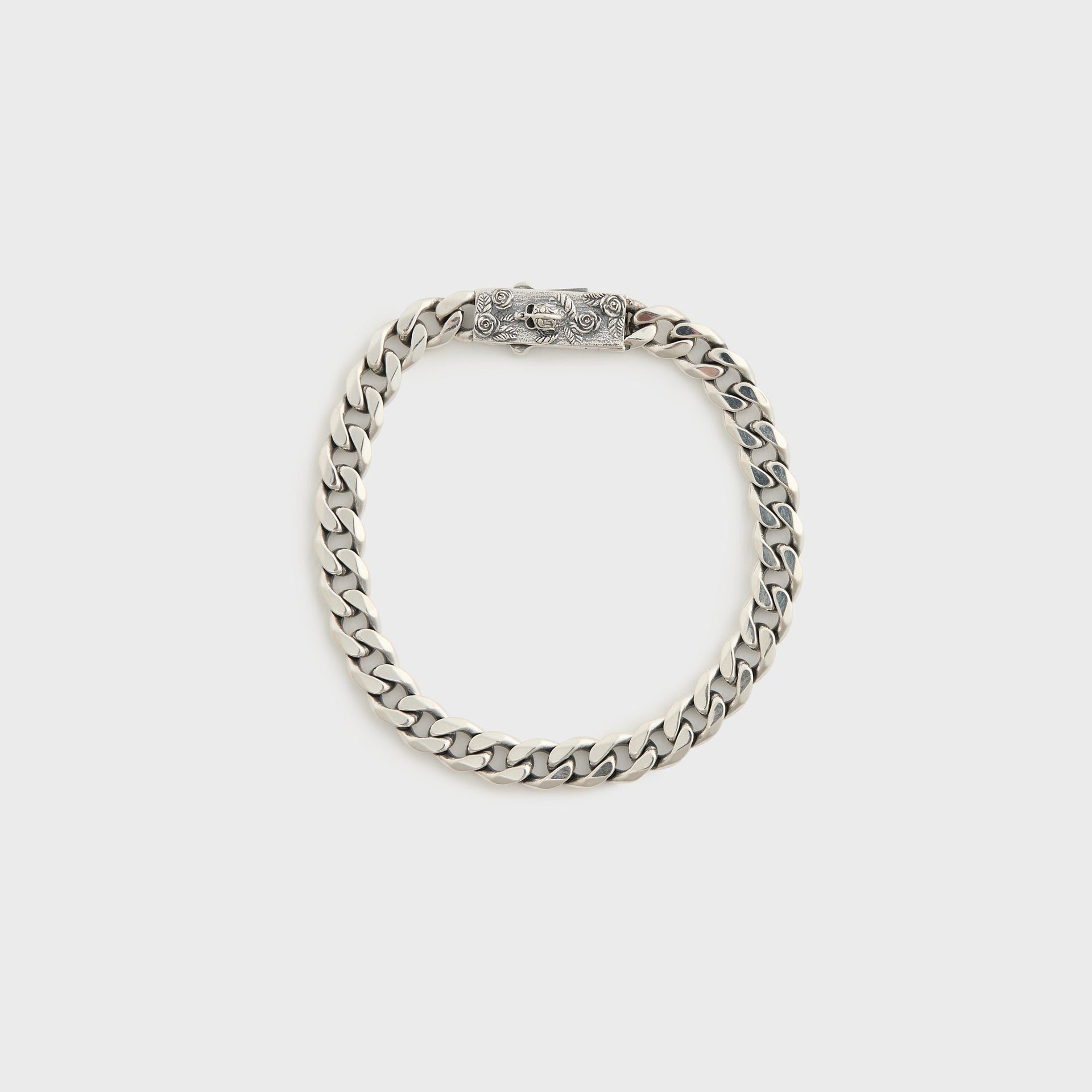 Emanuele Bicocchi Chain Bracelet Skullbox Clasp - Silver