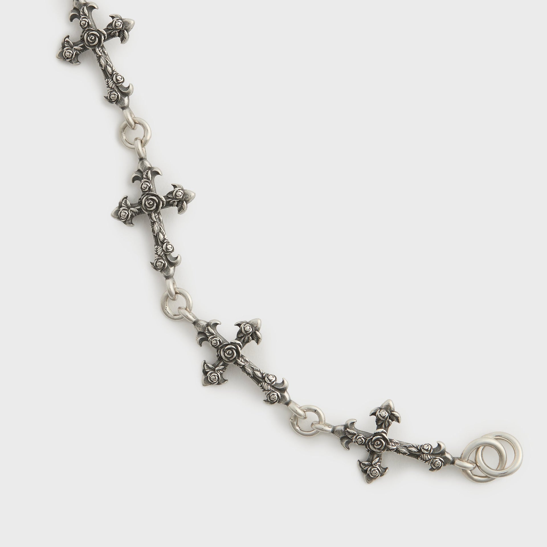 Emanuele Bicocchi Rose Cross Multi Bracelet - Silver