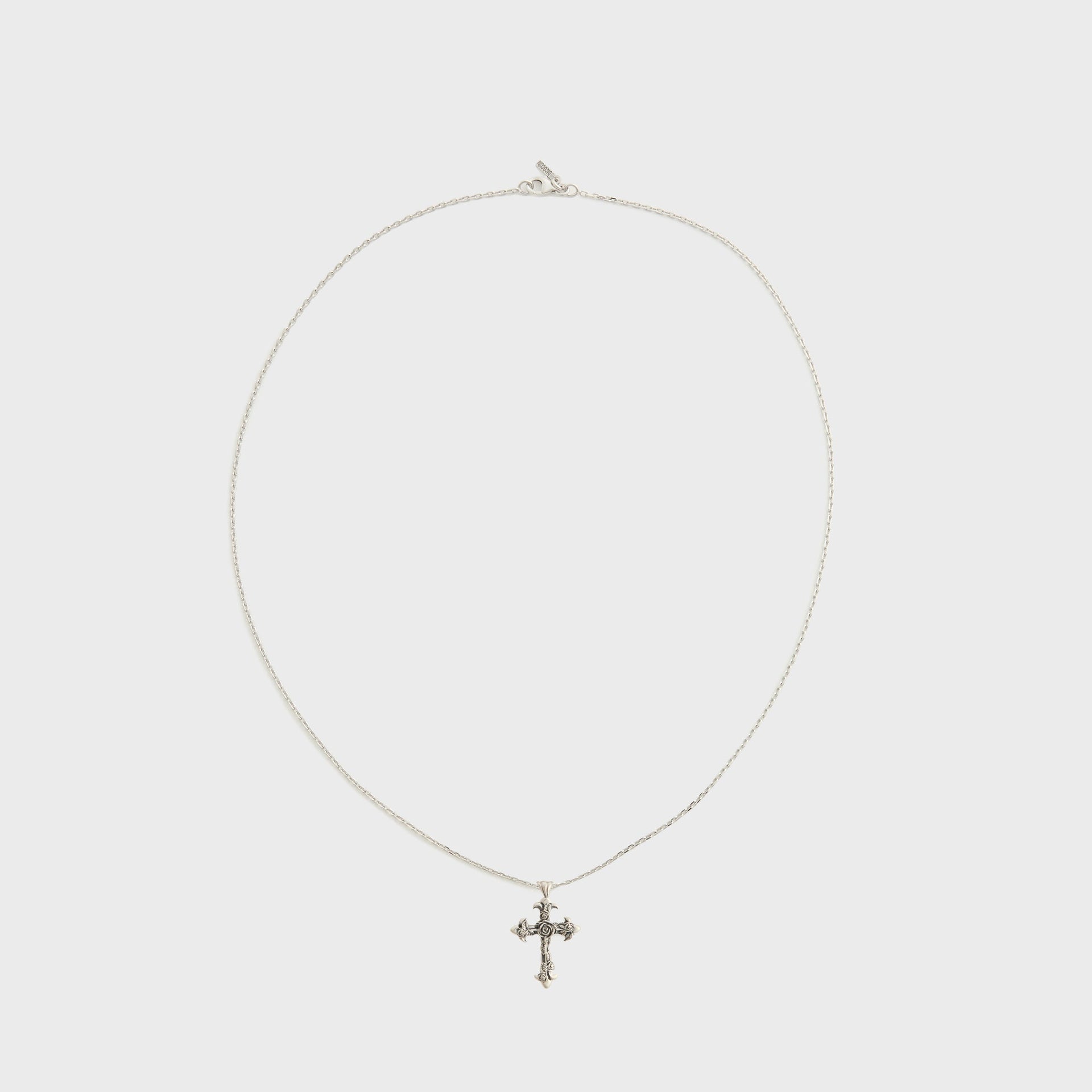 Emanuele Bicocchi Small Rose Cross Necklace - Silver