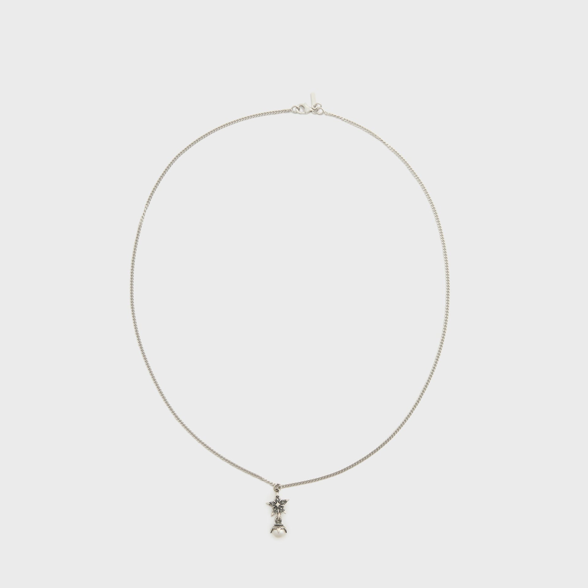 Emanuele Bicocchi Stella Notre Dame Pearl Necklace - Silver
