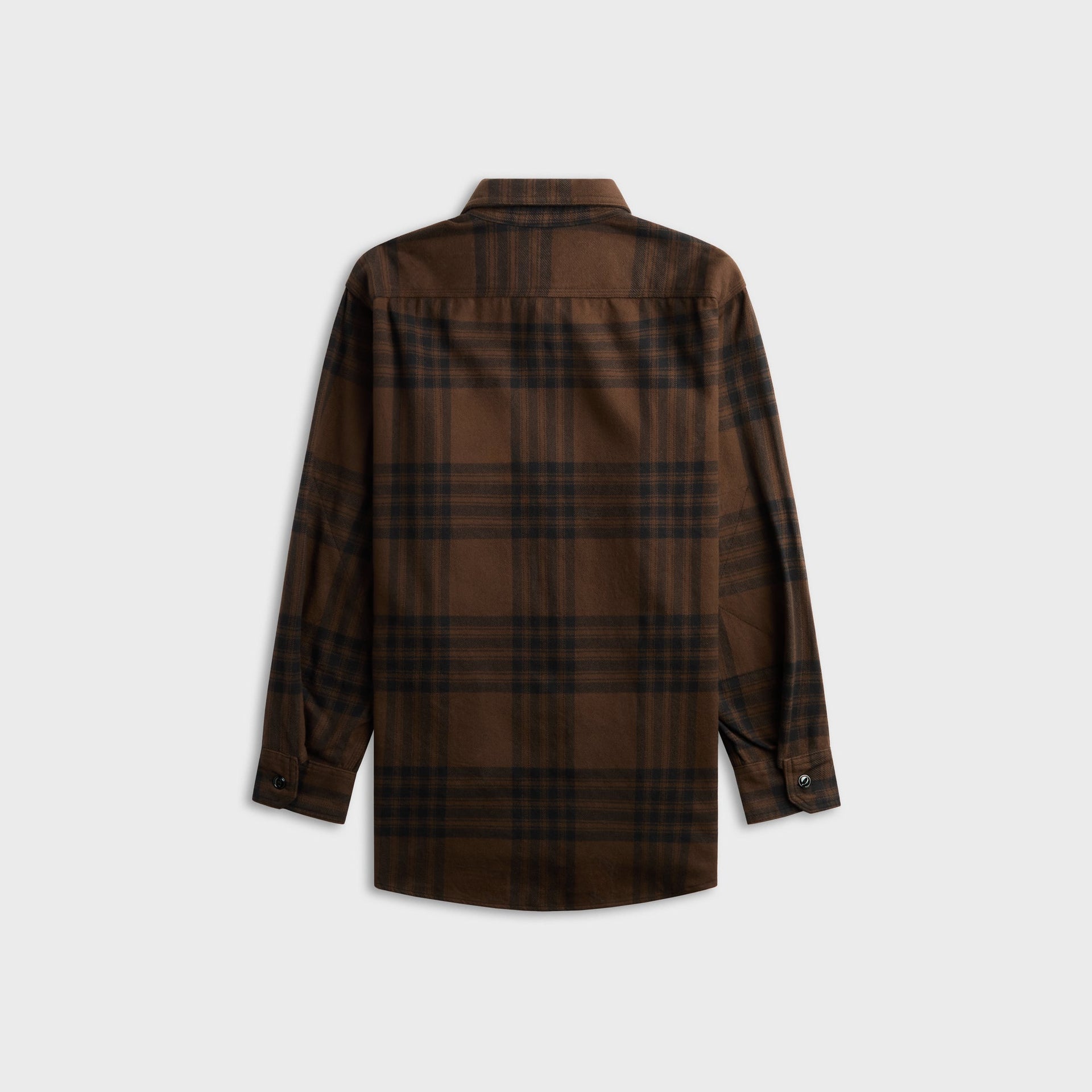 Engineered Garments Cotton Flannel Plaid Work Shirt - Brown / Black Plaid