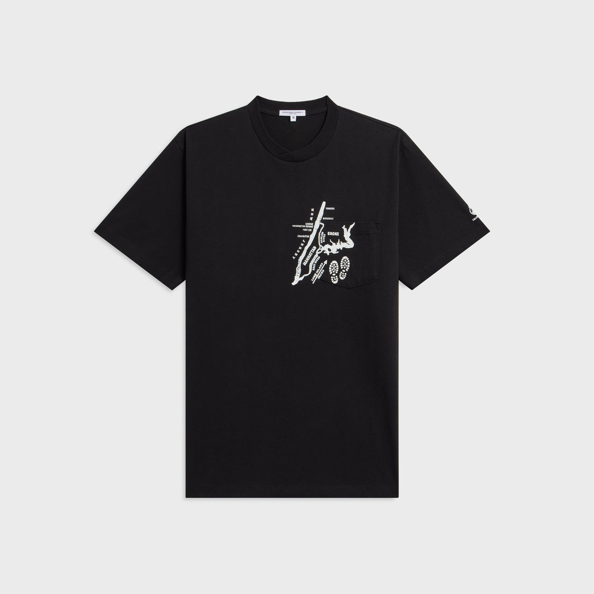 Engineered Garments Printed Cross Crew Neck Tee - Black