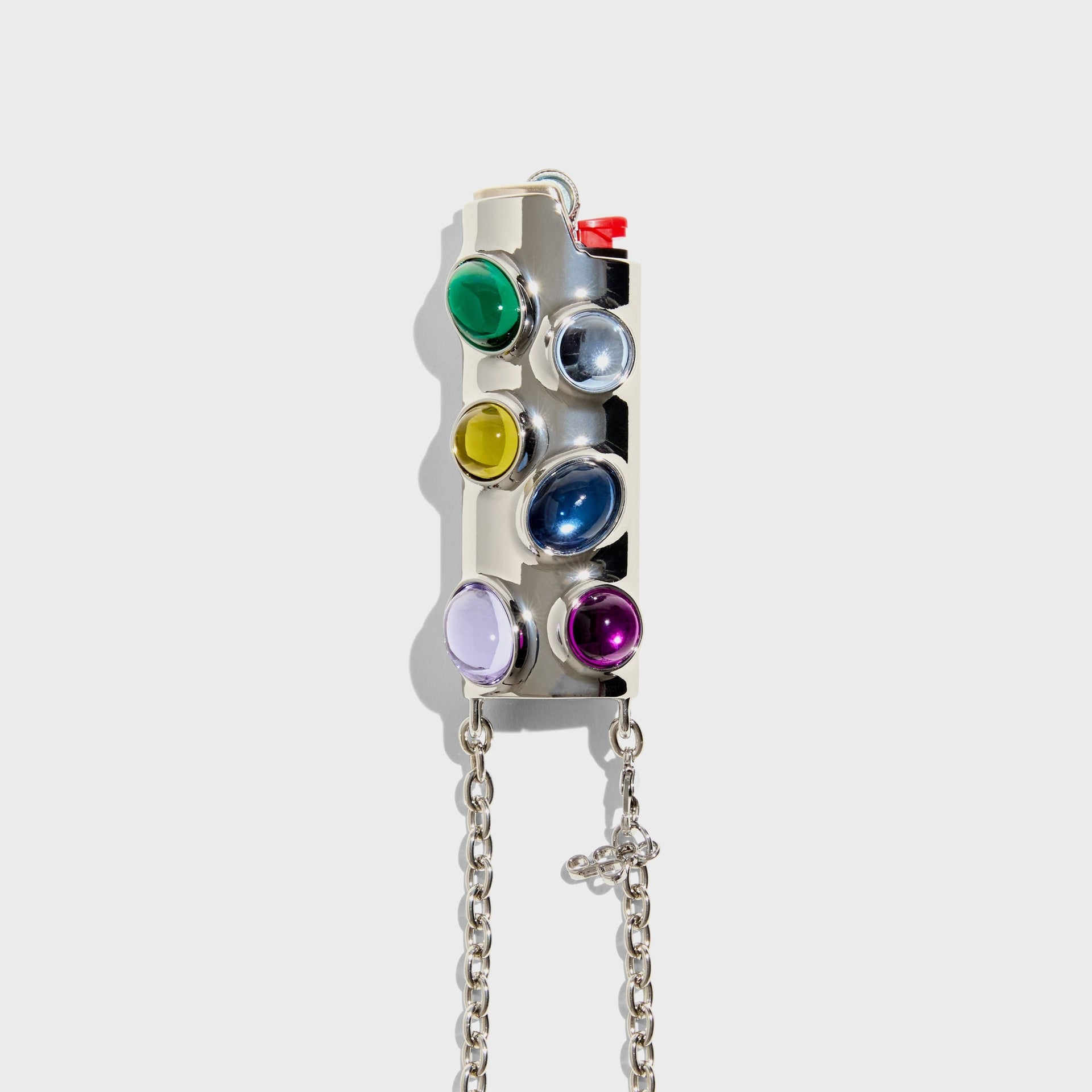 Edie Parker Gemstoned Crossbody Lighter Case - Jewel Tone
