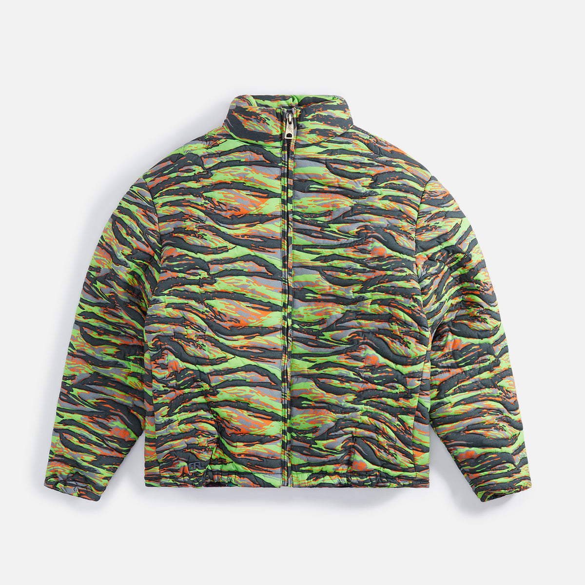 ERL Printed Quilted Puffer - Green Rave Camo