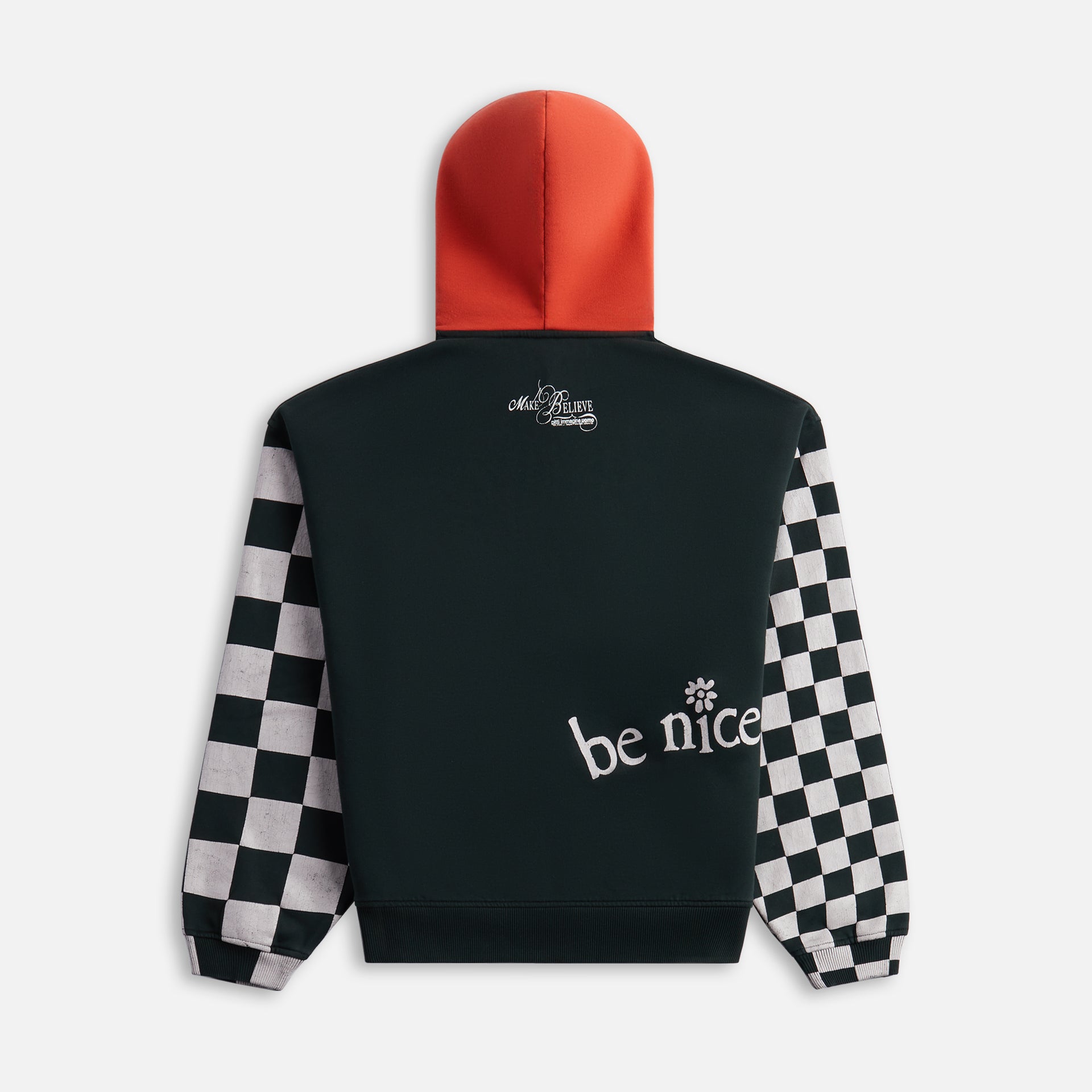 ERL Venice Checker Sleeve Hoodie - Black