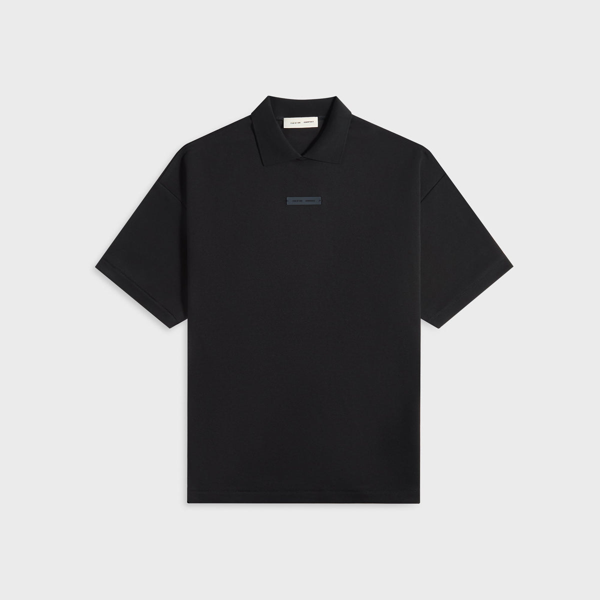 Essentials 90S Fit Pique Polo in Jet Black