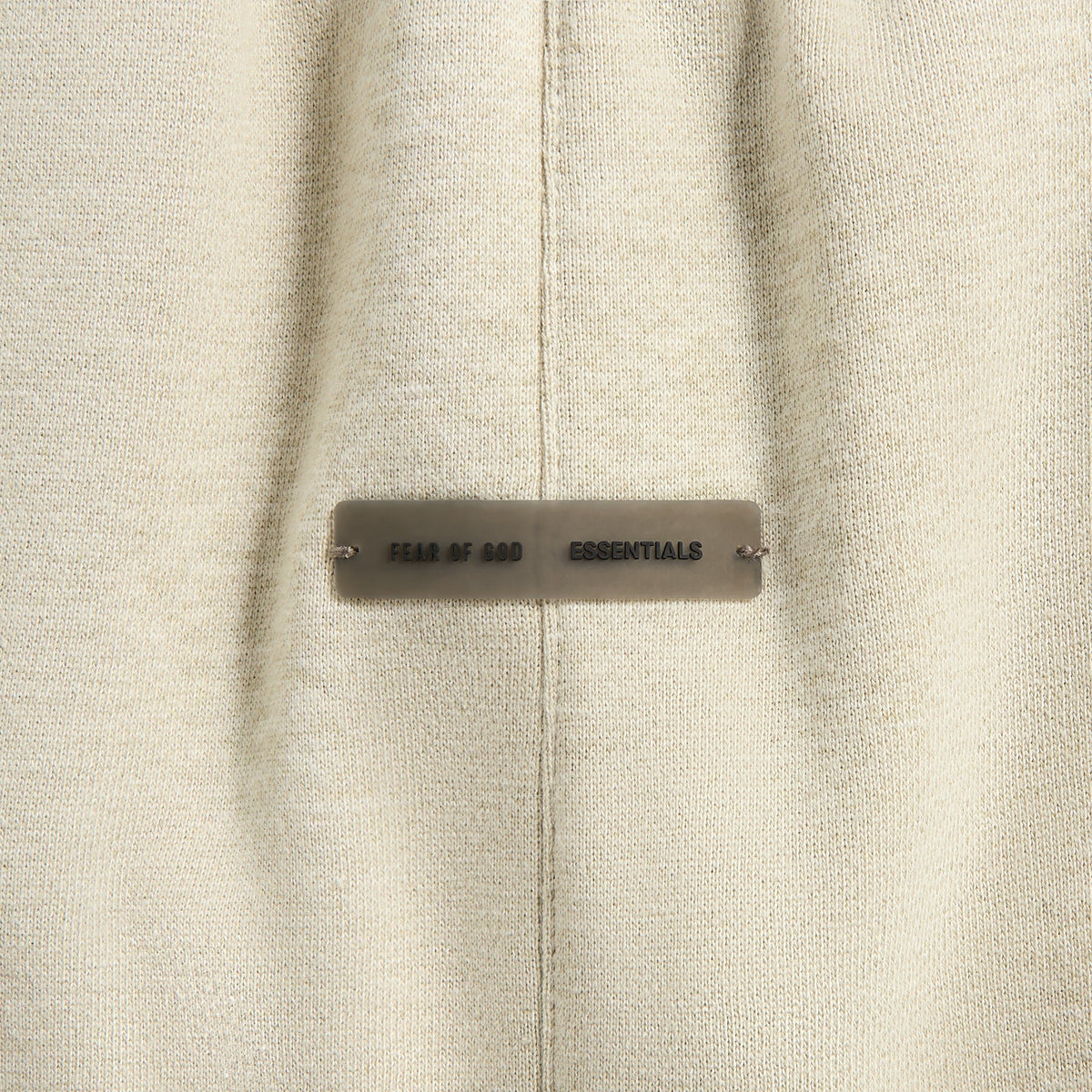 Essentials Relaxed Fleece Sweatpant With Piping in Heather Stone / Cloud White