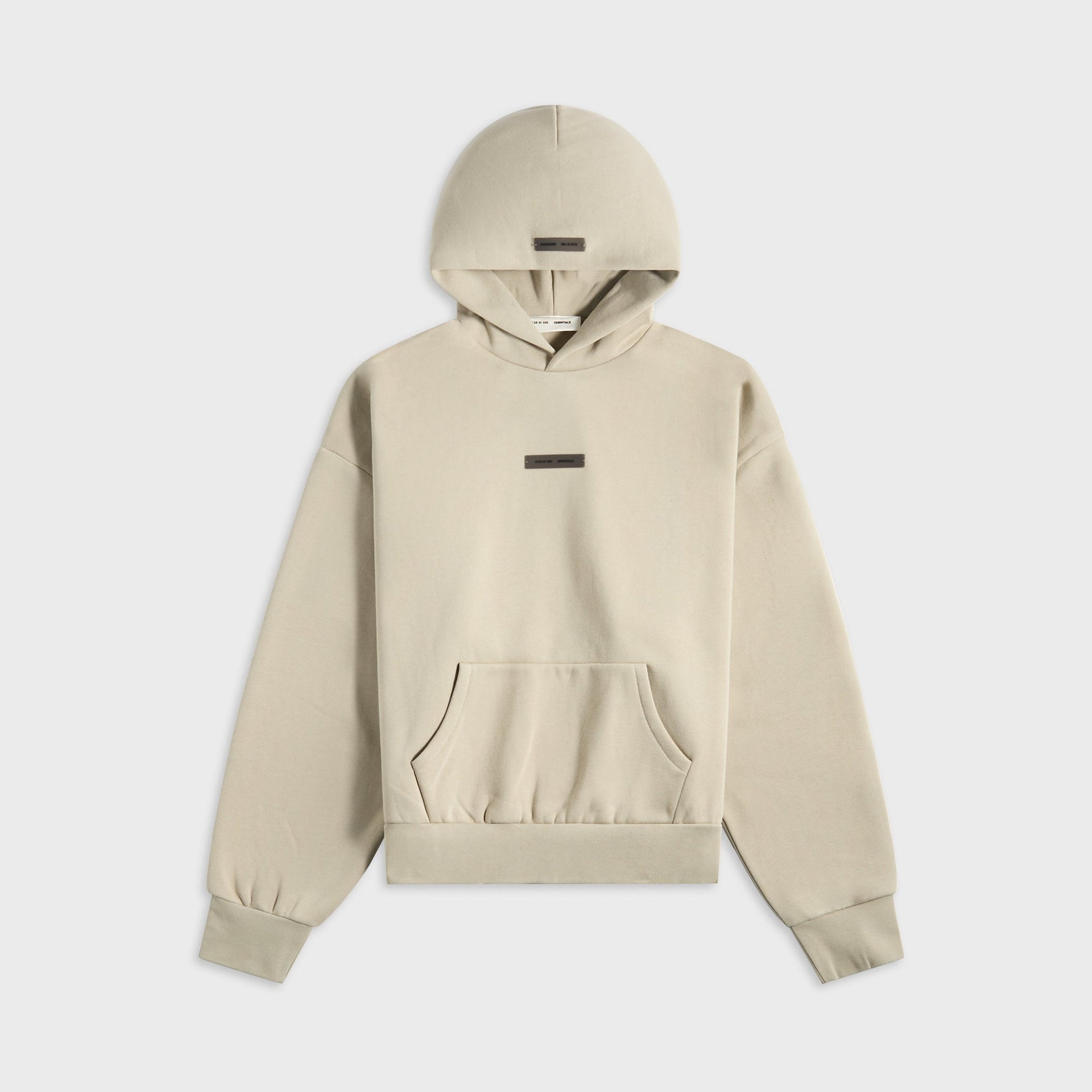 Essentials Classic Fit Fleece Hoodie in Abbey Stone