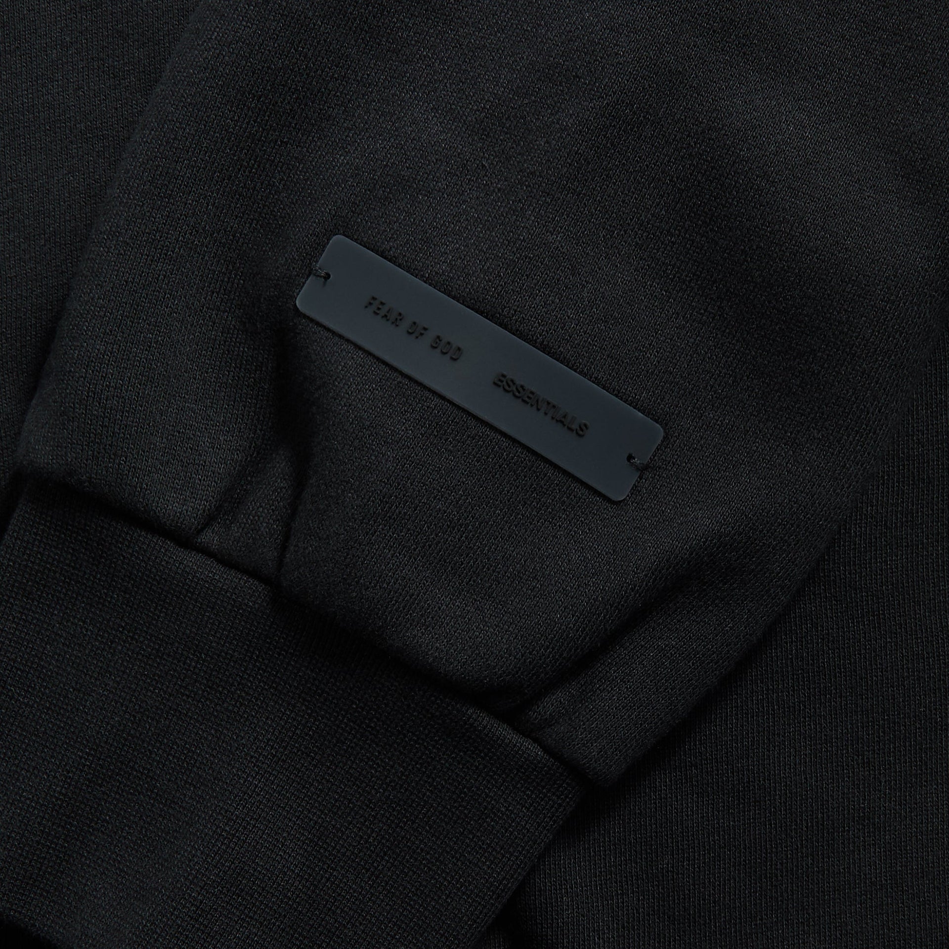 Essentials Classic Fit Fleece ZipinUp Hoodie in Jet Black