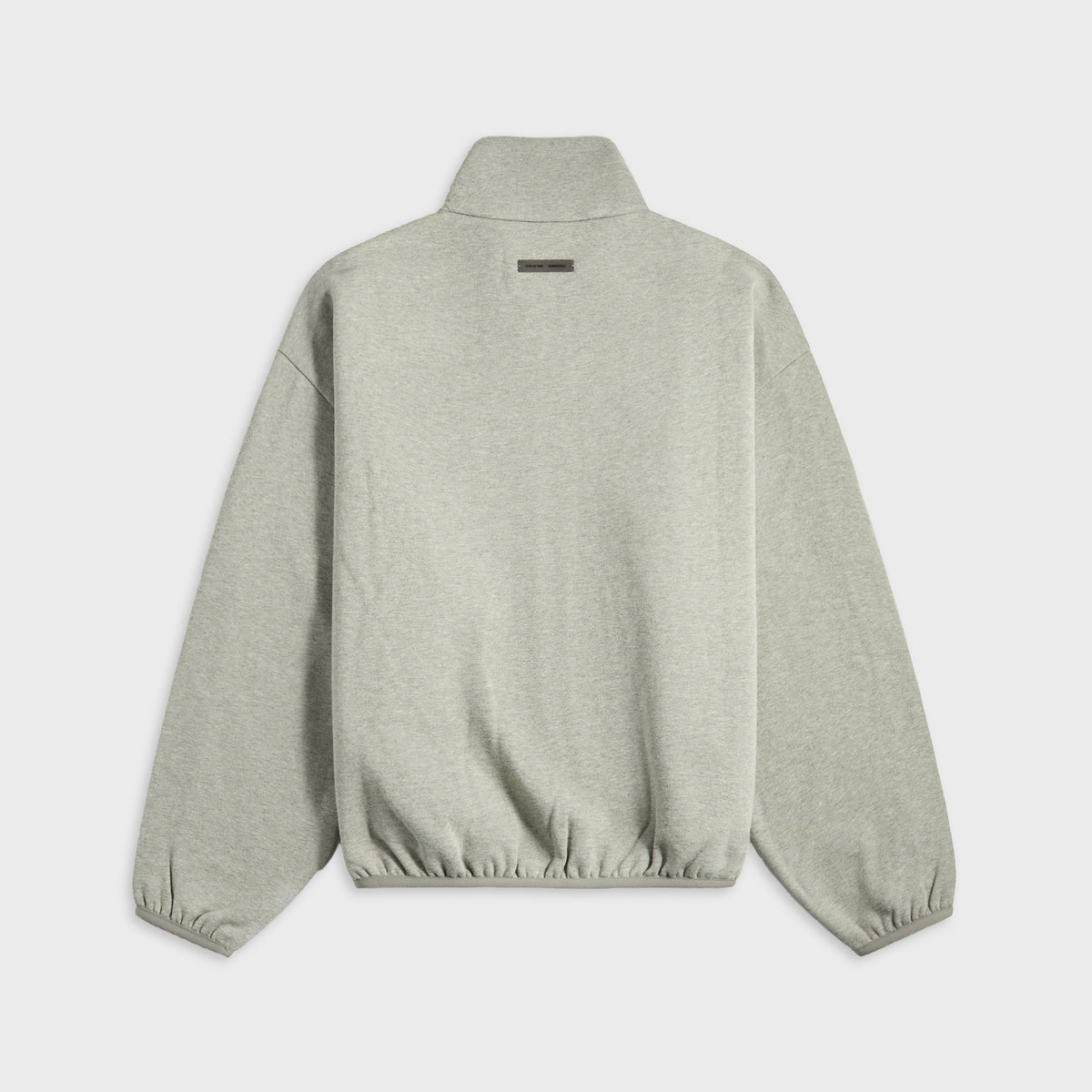 Essentials Modern Fit Fleece Track Jacket in Concrete Heather / Black
