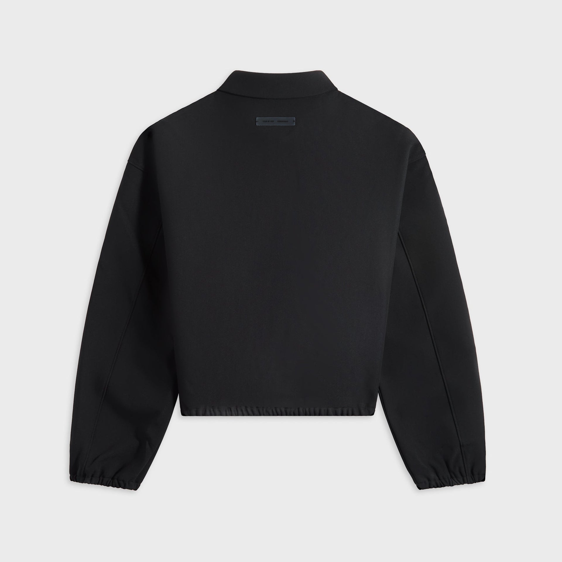 Essentials Bonded Canvas ZipinUp Jacket in Jet Black