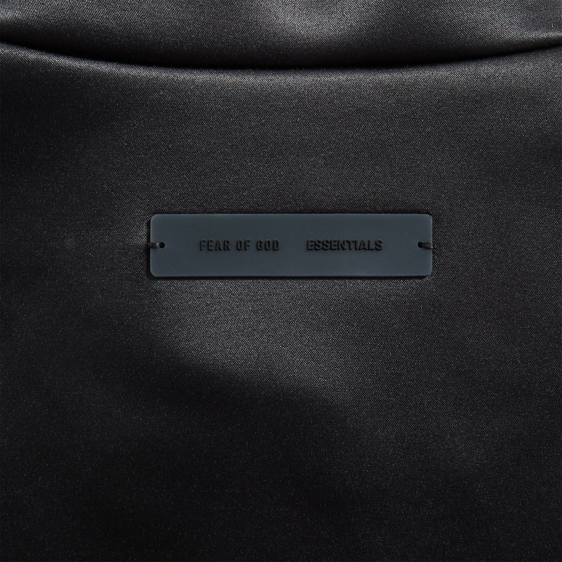 Essentials Bonded Satin ZipinUp Bomber in Jet Black