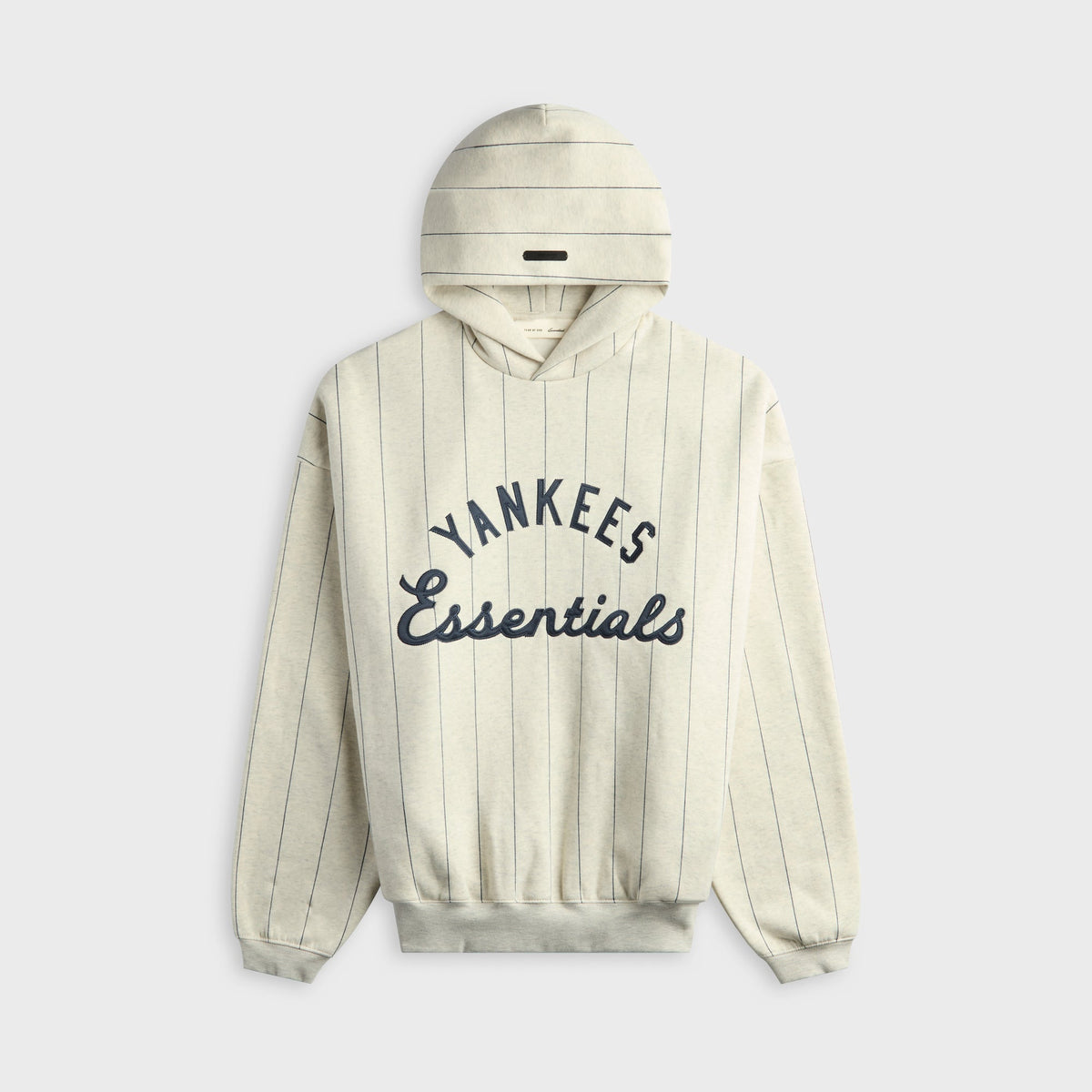 Essentials Yankees Sport Hoodie - Oatmeal Heather / Dark Sapphire Pinstripes