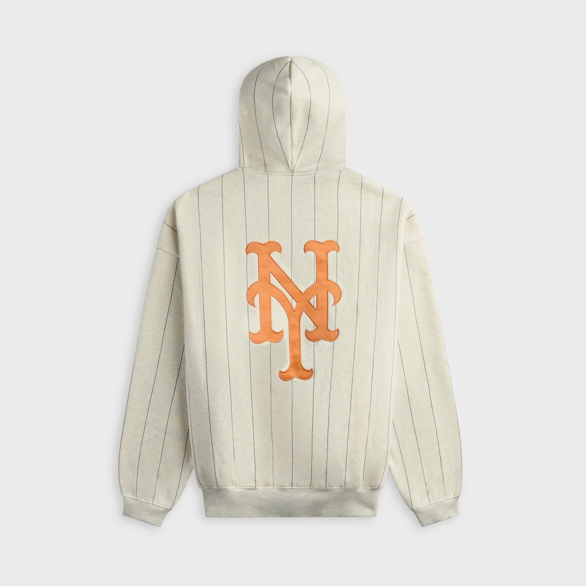 Essentials Mets Sport Hoodie - Oatmeal Heather / Dark Sapphire Pinstripes