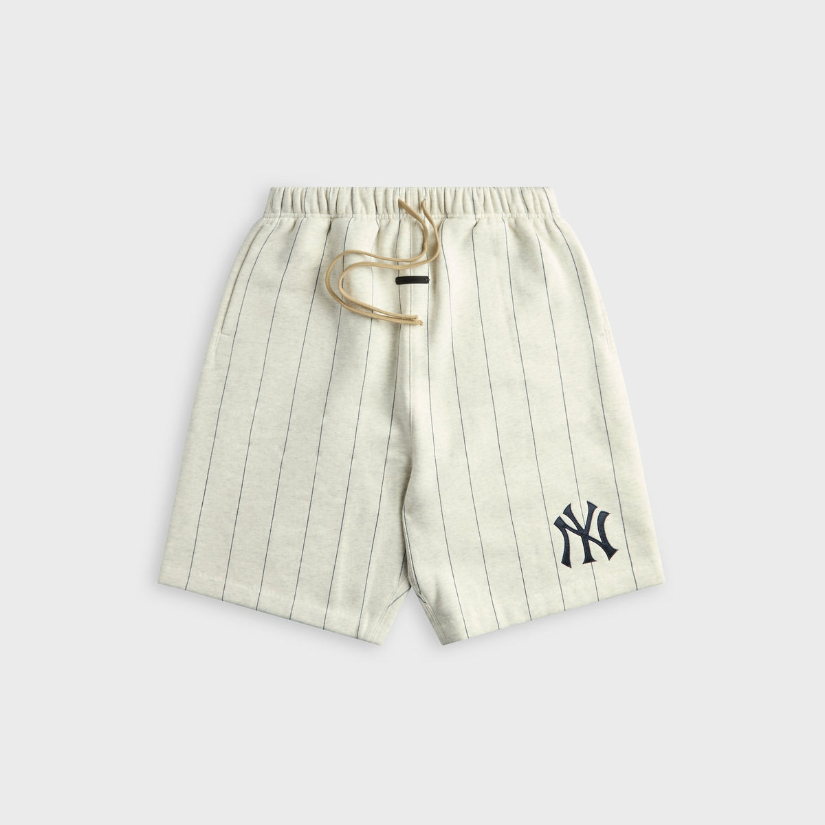 Essentials Yankees 90's Sweatshort - Oatmeal Heather / Dark Sapphire Pinstripes