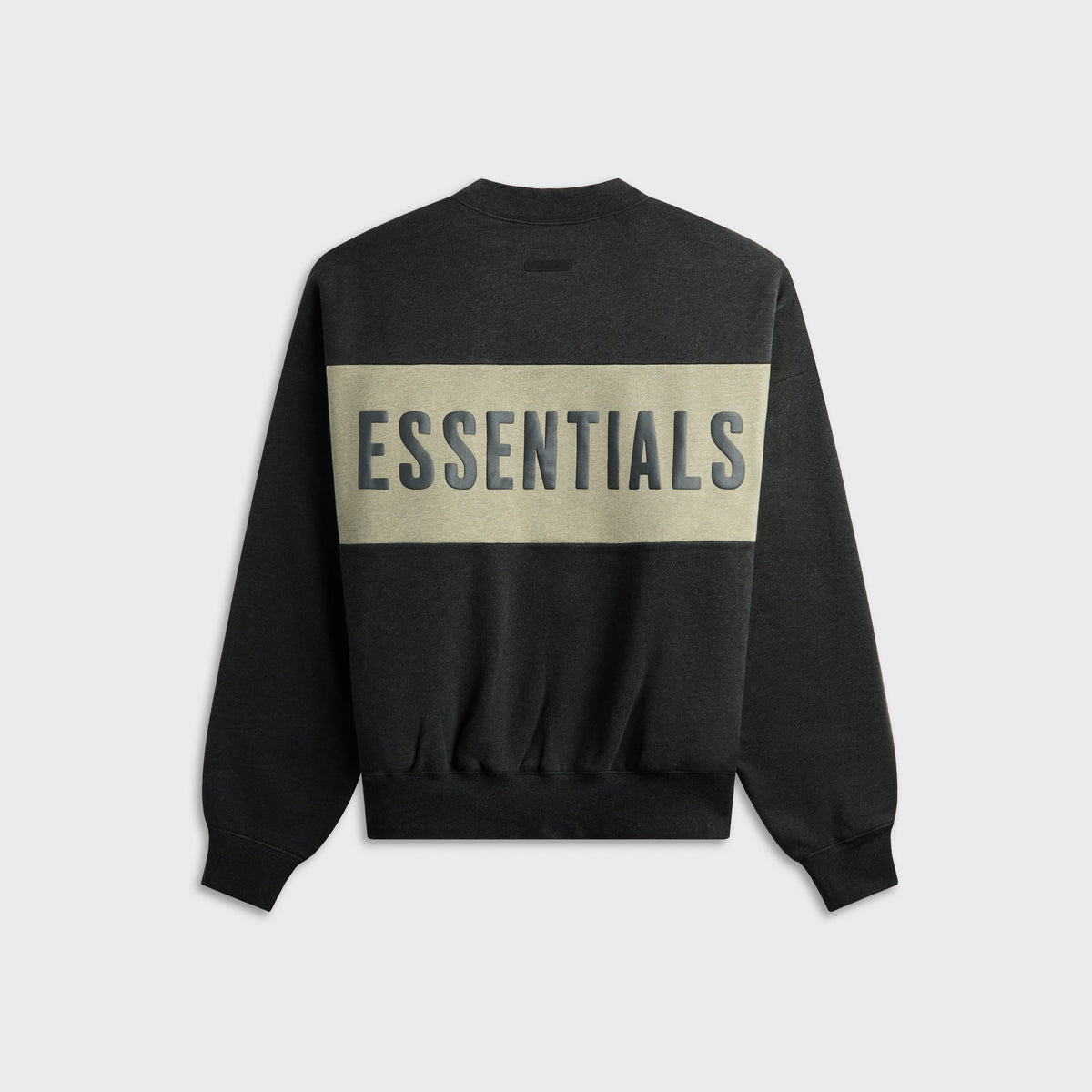 Essentials Cropped Relaxed Paneled Sweatshirt - Iron Grey Heather / Seal Heather