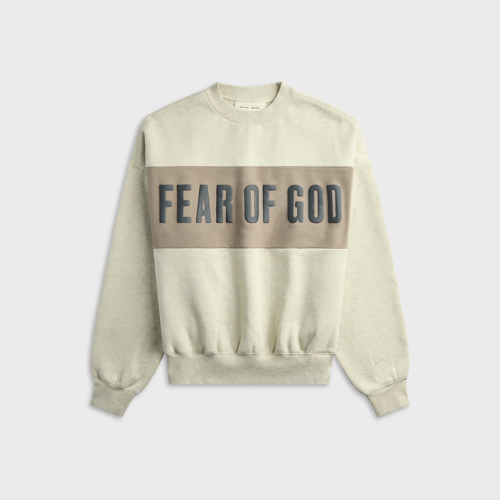 Essentials Cropped Relaxed Paneled Sweatshirt - Vanilla Heather / Seal