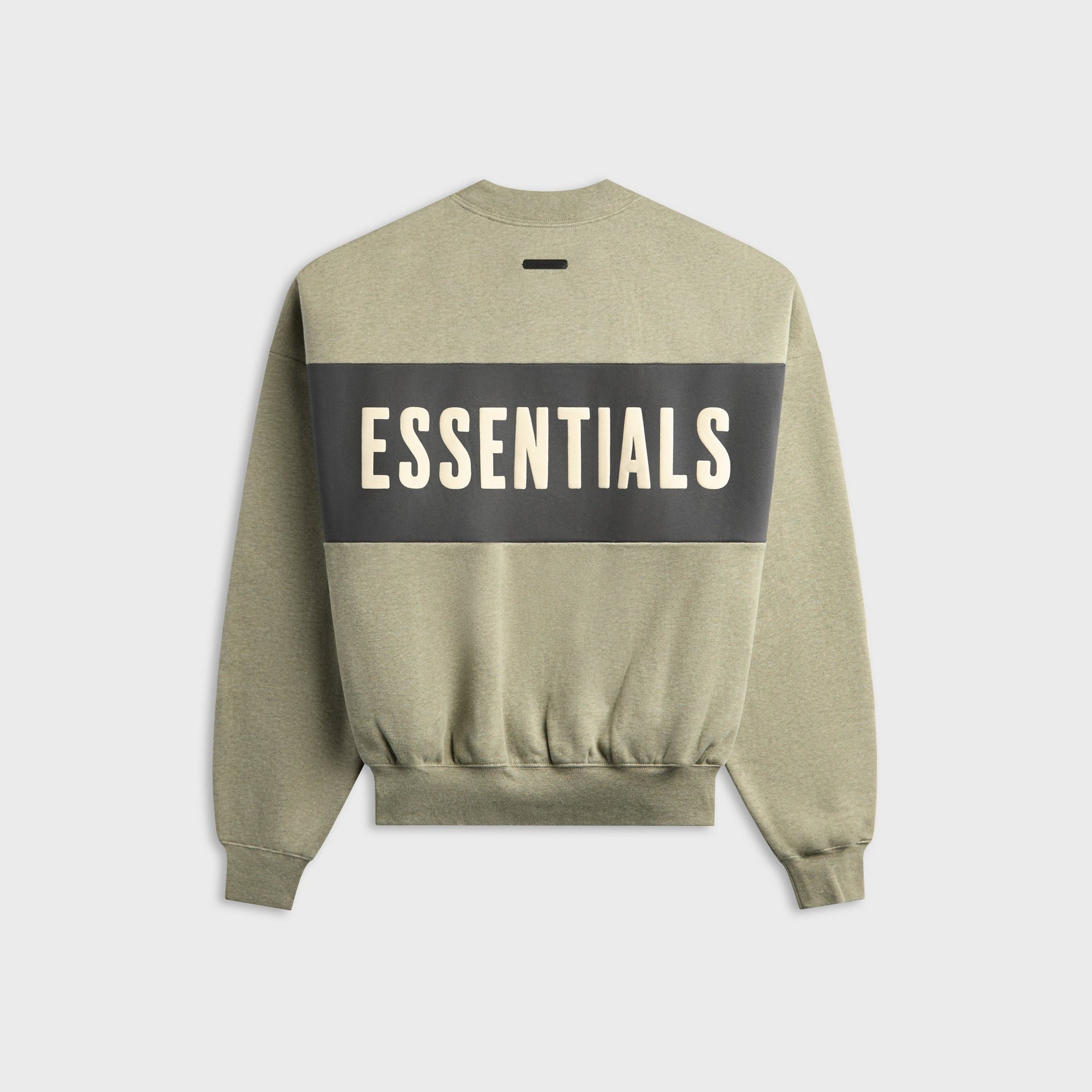 Essentials Cropped Relaxed Paneled Sweatshirt - Seal Heather / Iron Grey
