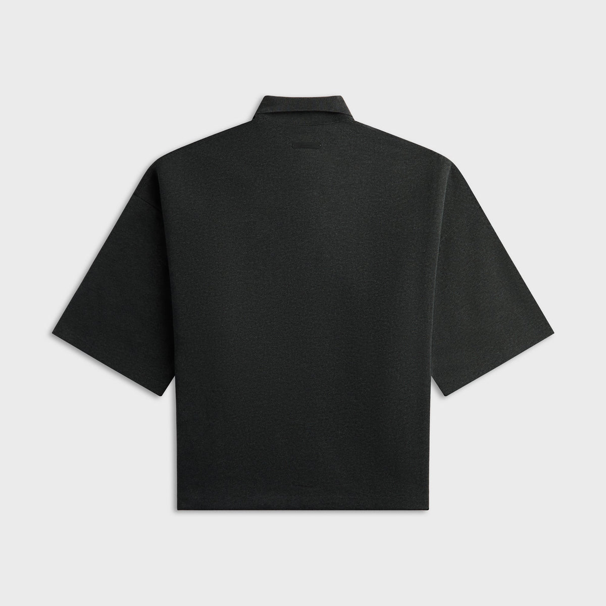 Essentials Cropped Paneled Polo - Iron Grey / Seal Heather