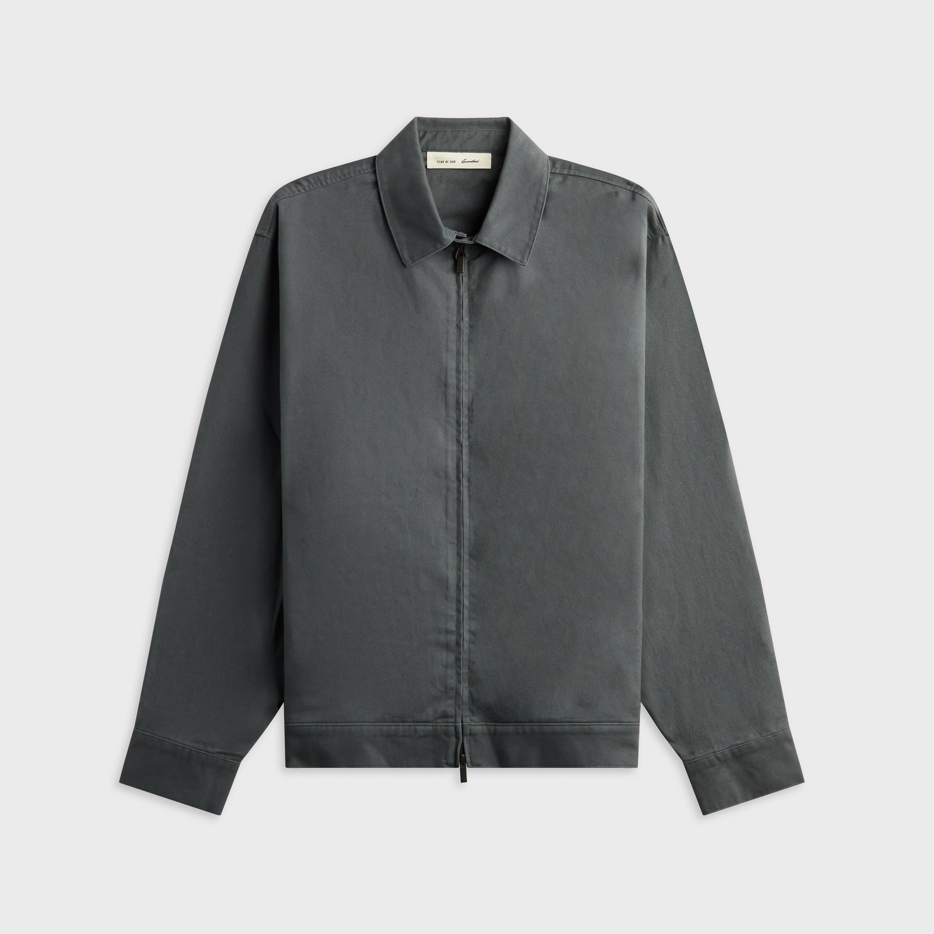 Essentials Cotton Twill Work Jacket - Iron Grey