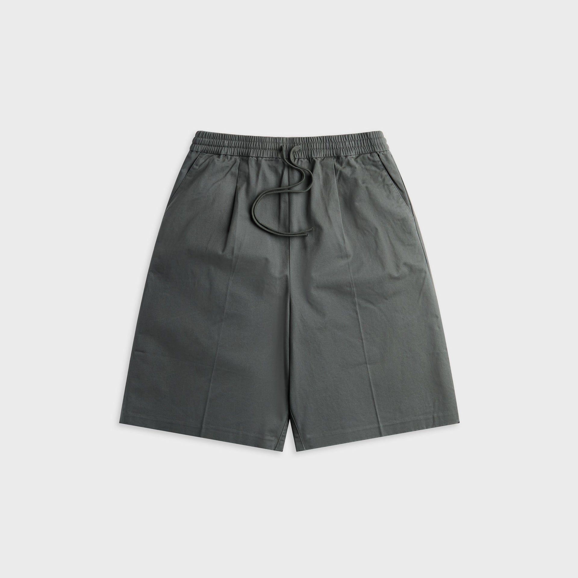 Essentials Cotton Twill Relaxed Drawstring Short - Iron Grey