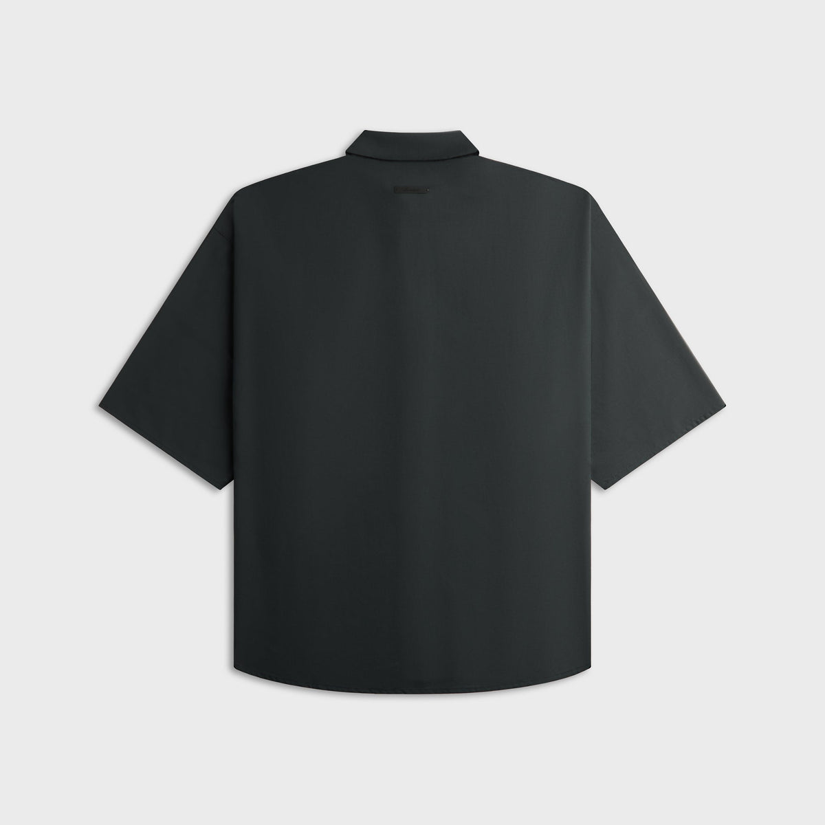 Essentials Silk Blend 3/4 Sleeve Button Up Shirt - Vintage Black
