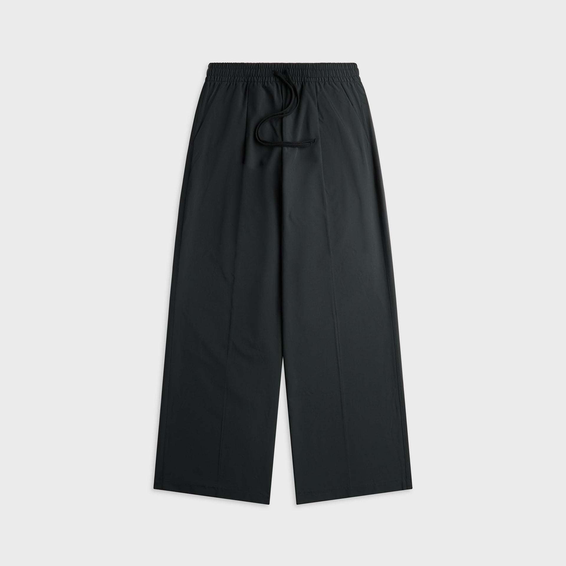 Essentials Silk Blend Pleat Front Drawstring Pant - Vintage Black
