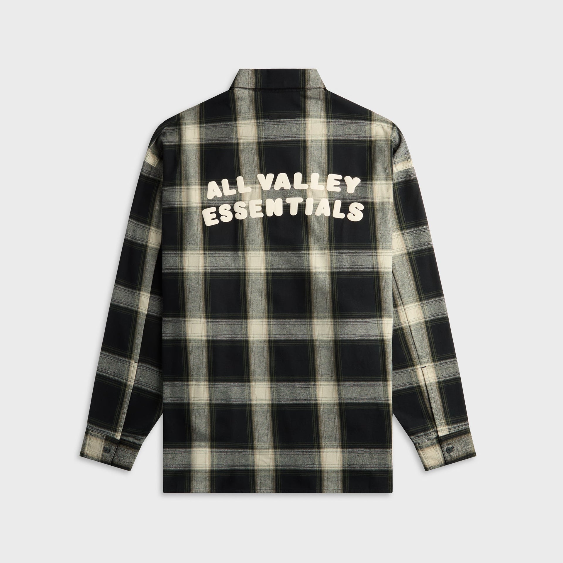 Essentials Flannel Button Up Shirt - Iron Grey Plaid