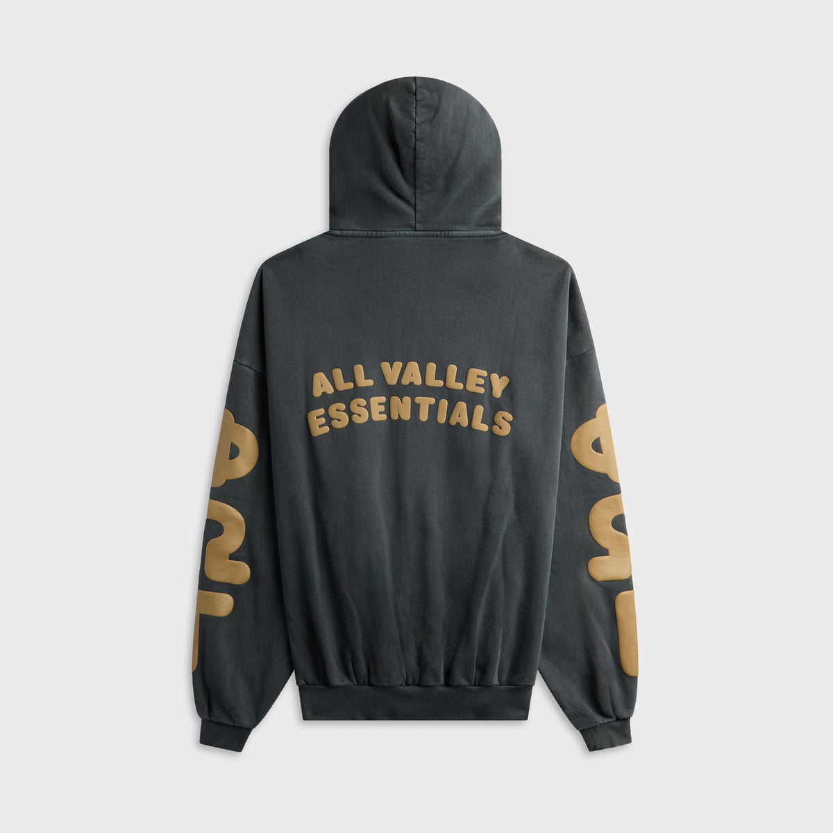 Essentials 90's Zip Up Hoodie - Washed Iron Grey