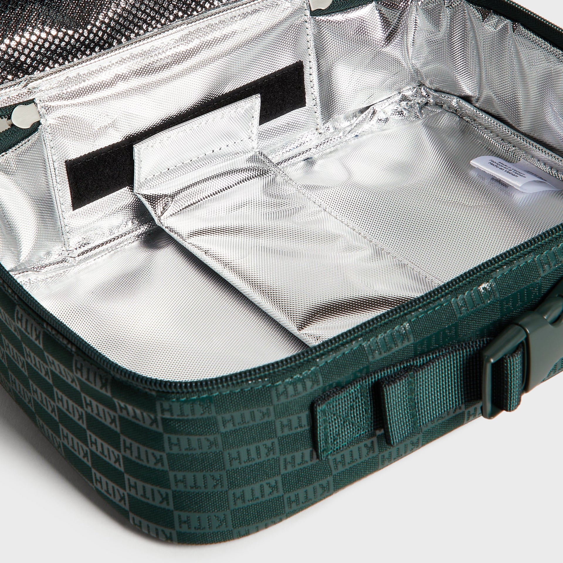 Kith Kids for STATE Rodgers Lunch Box open interior showing silver insulated compartments and divider