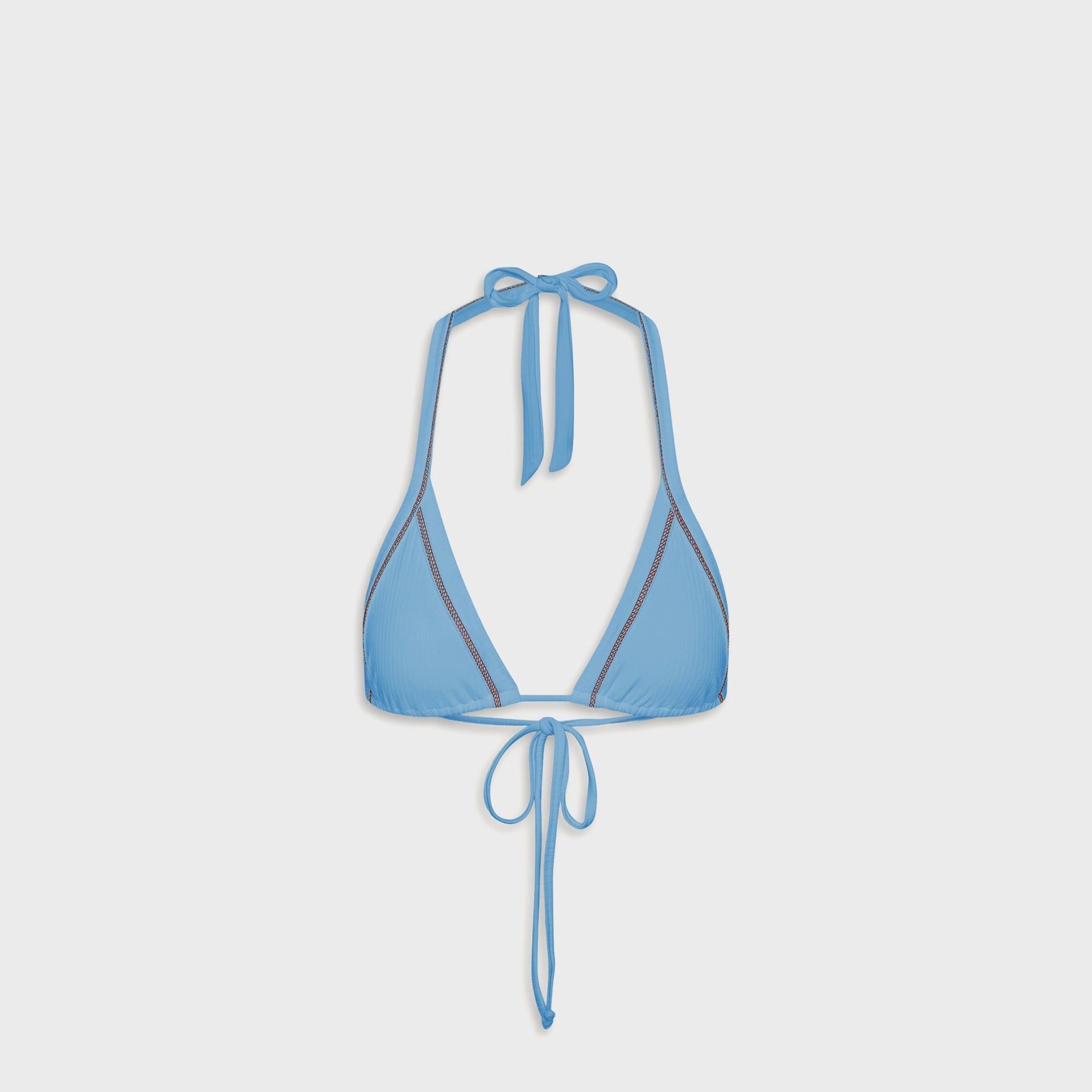 Frankies Bikinis Taite Ribbed Top - Capri Sky