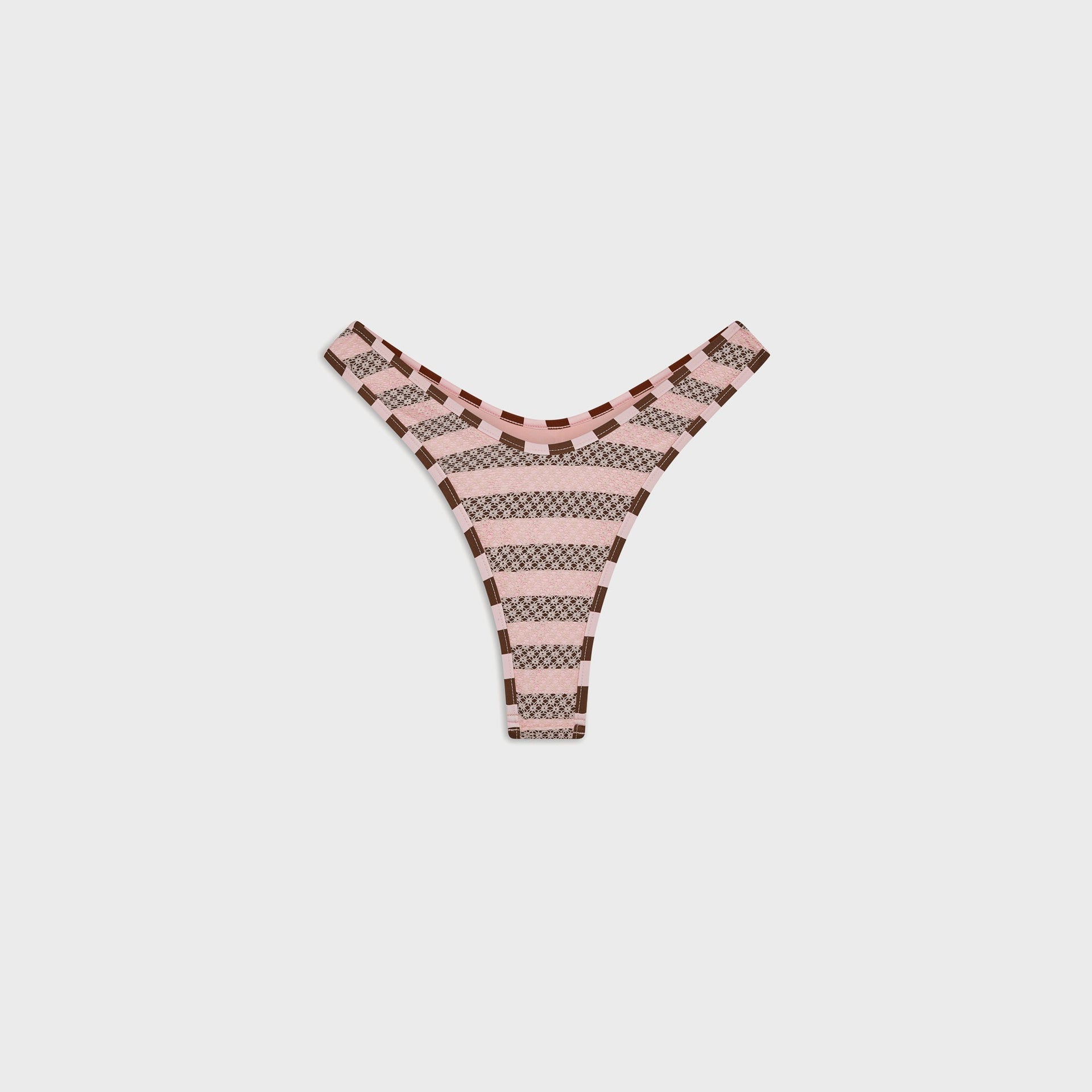 Frankies Bikinis Full Moon Mesh Bottom - Pink