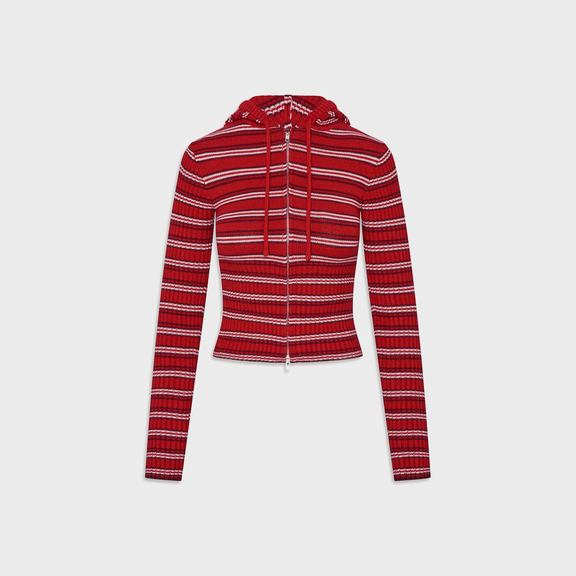 Frankies Bikinis Heritage Cloud Knit Hoodie - Strawberry Stripe