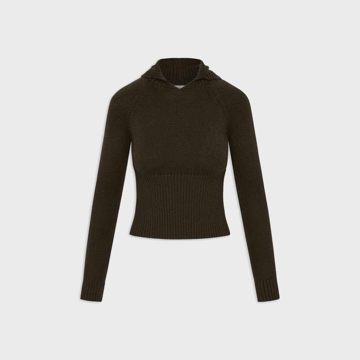 Frankies Bikinis Hazel Cloud Knit Hoodie - Chocolate Brown