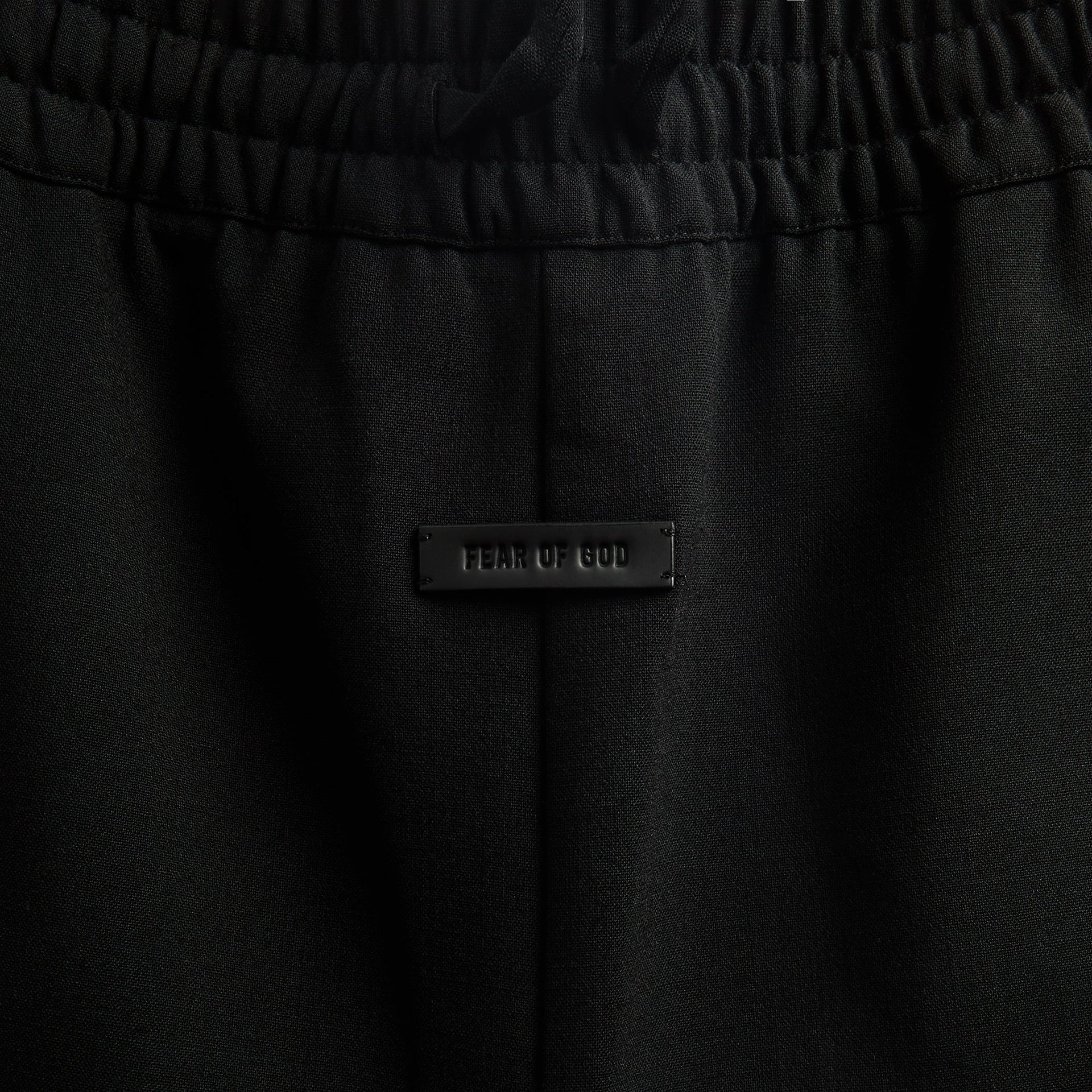 Fear of God Double Weave Wool Wide Leg Drawstring Pant - Black