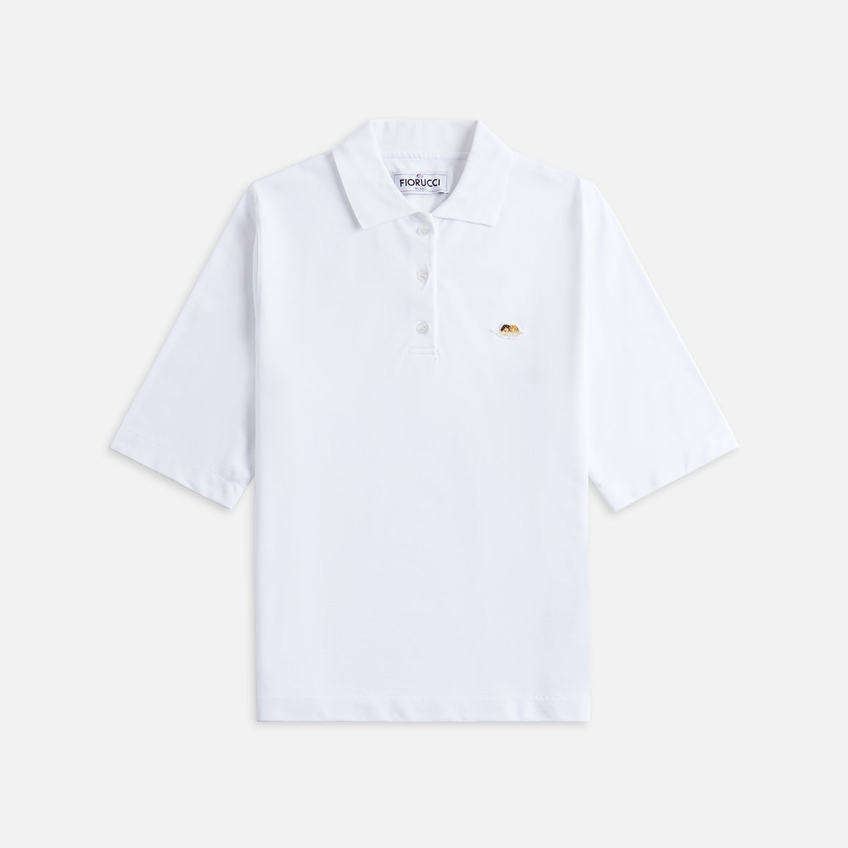 Fiorucci Angel Patch Polo Shirt - White