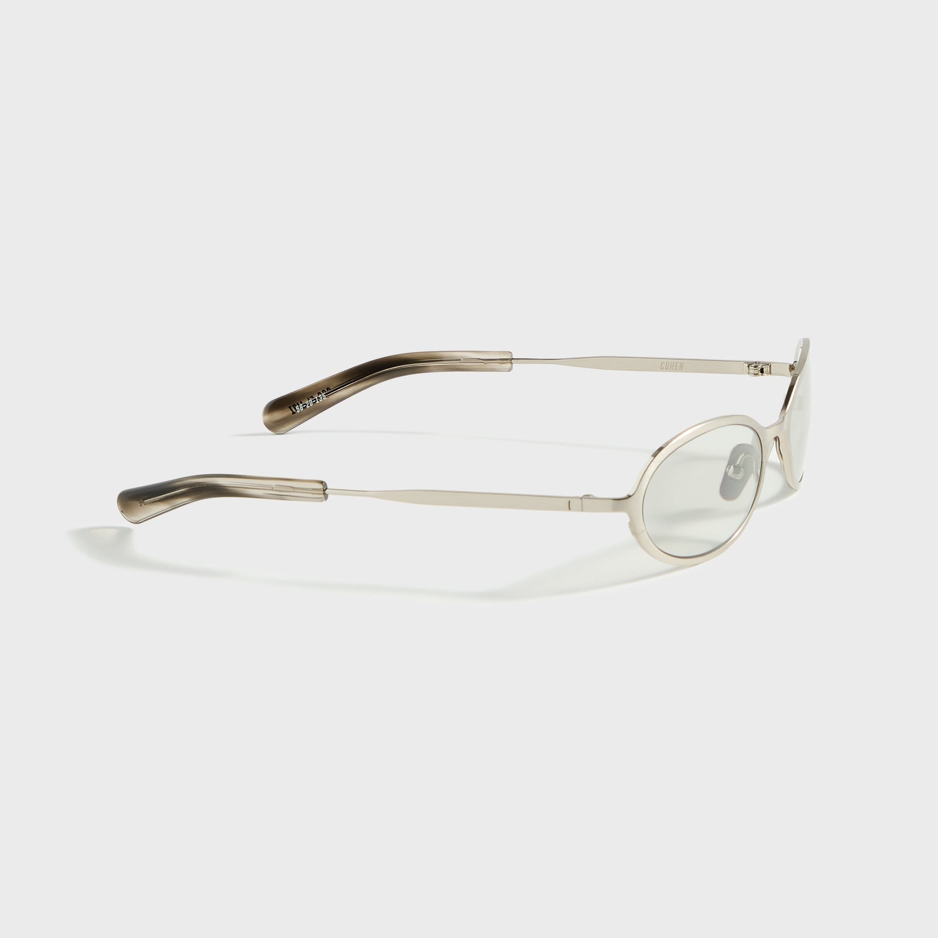 Flatlist Cohen in Brushed Silver / Transparent Grey Lens