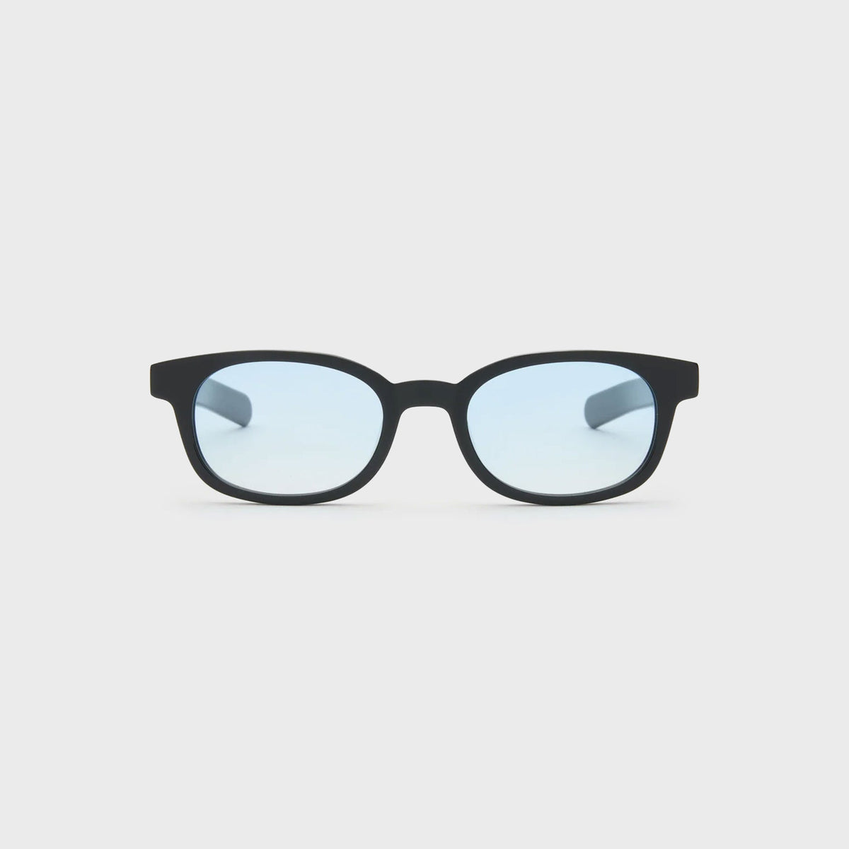 Flatlist Le Bucheron Sunglasses - Solid Black / Light Blue Gradient Lens